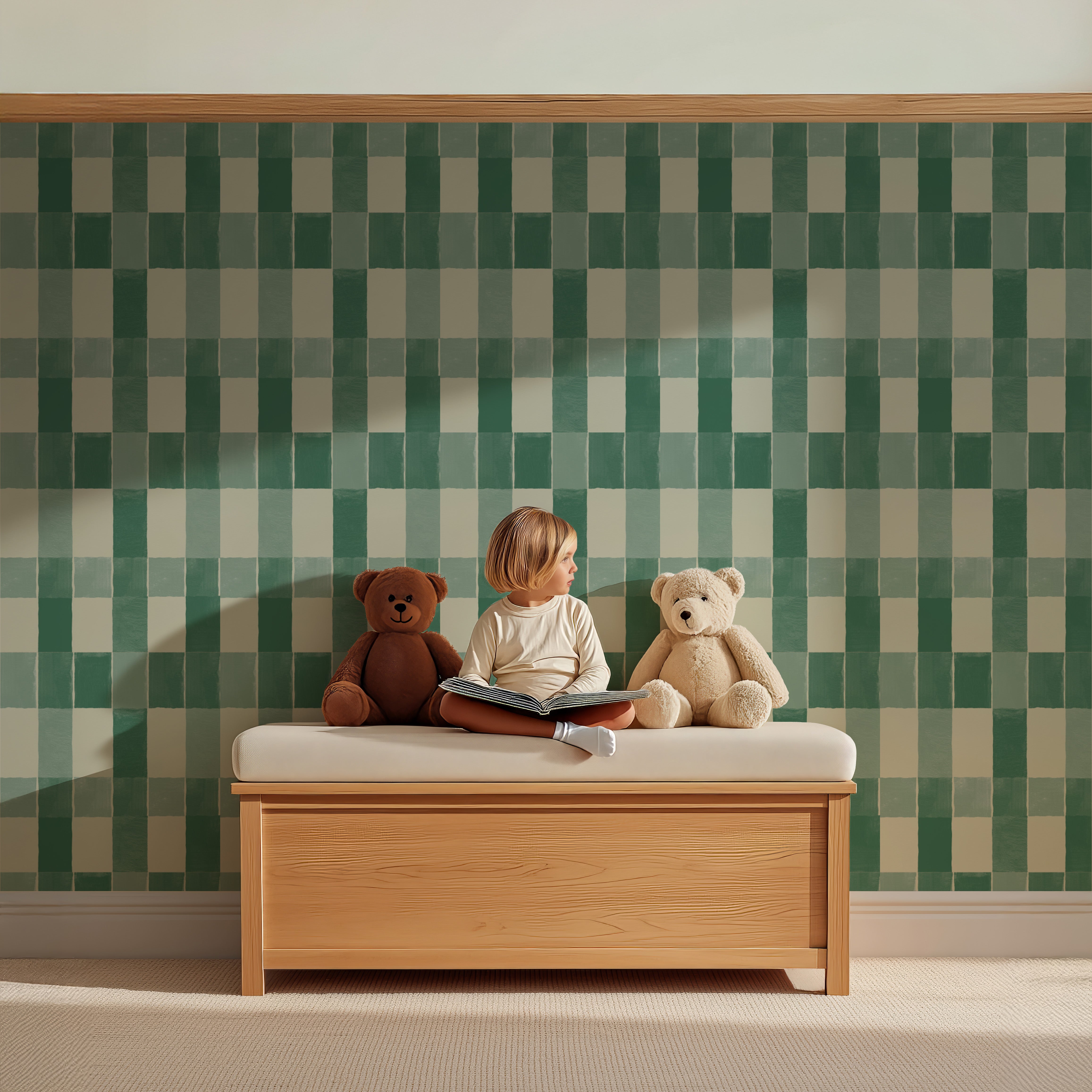 Behang Tegeltje Tegeltje - groen