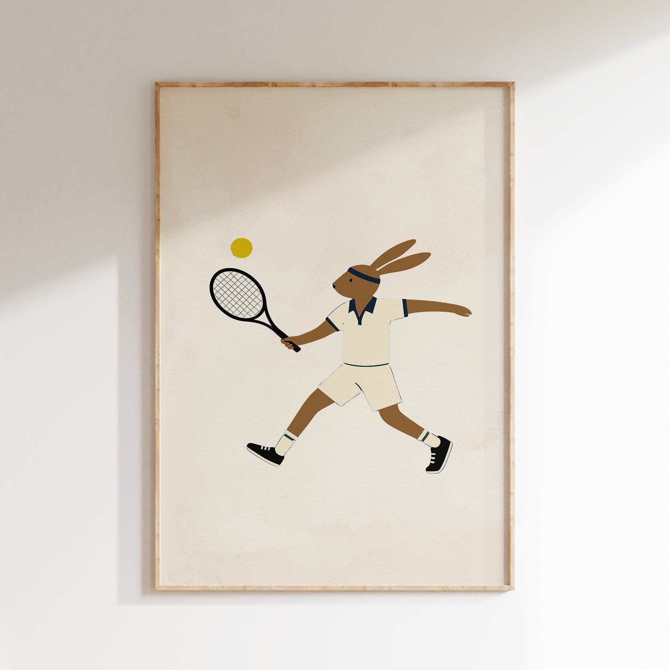 Kinderkamer poster - Tennis Konijn | Sport