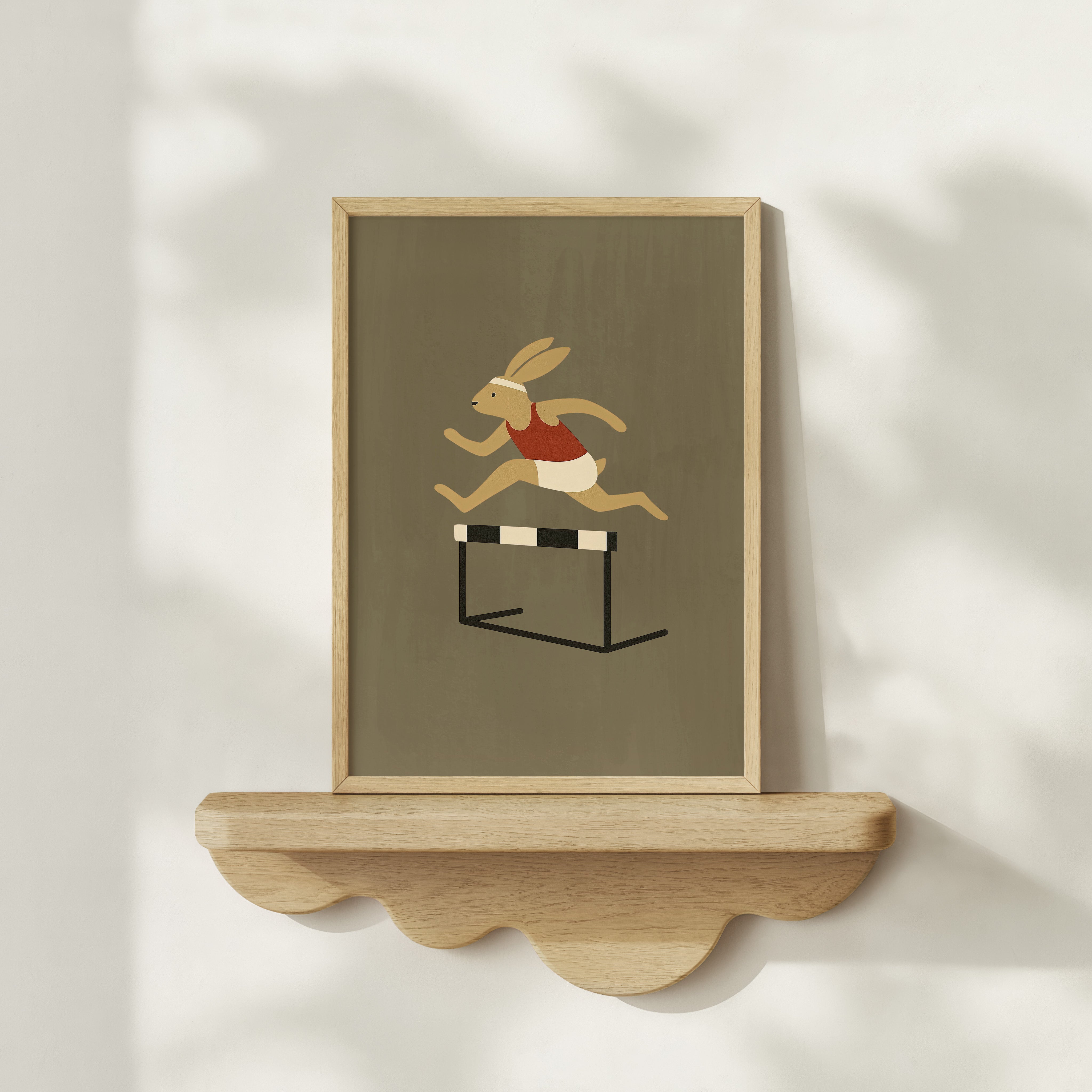 Kinderkamer poster - Hordelopen Konijn | Sport