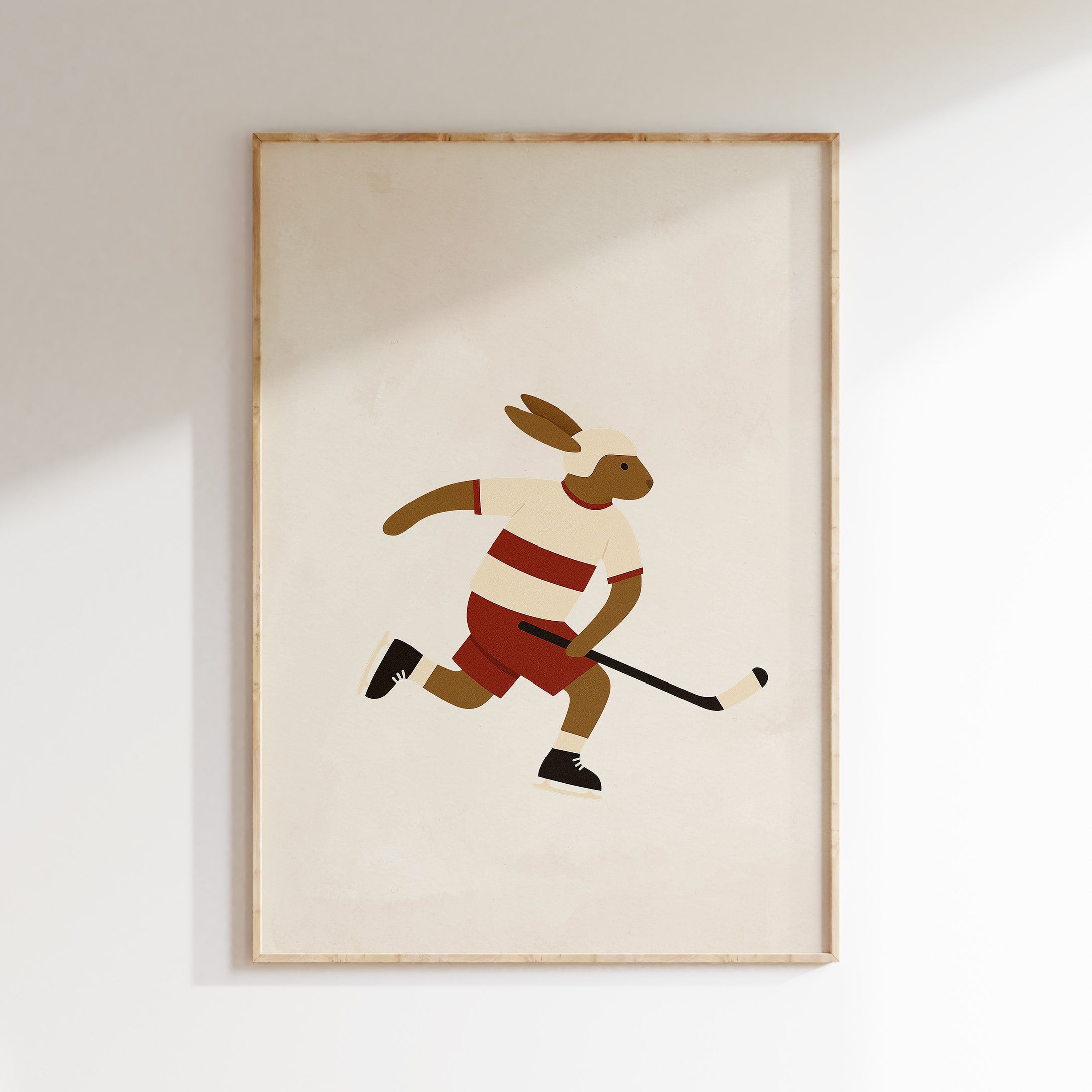 Kinderkamer poster - IJshockey Konijn | Sport