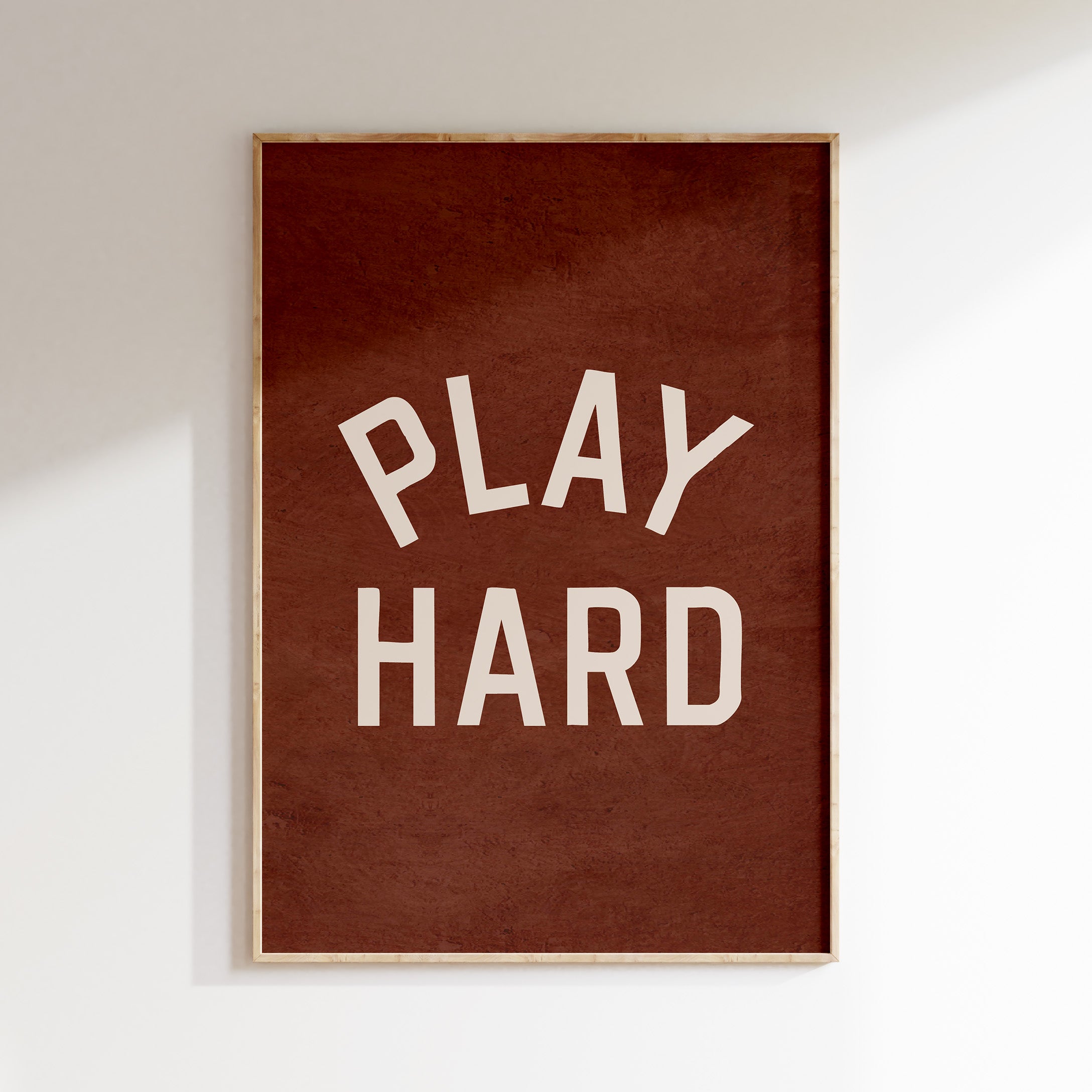 Kinderkamer poster - Play Hard | Sport
