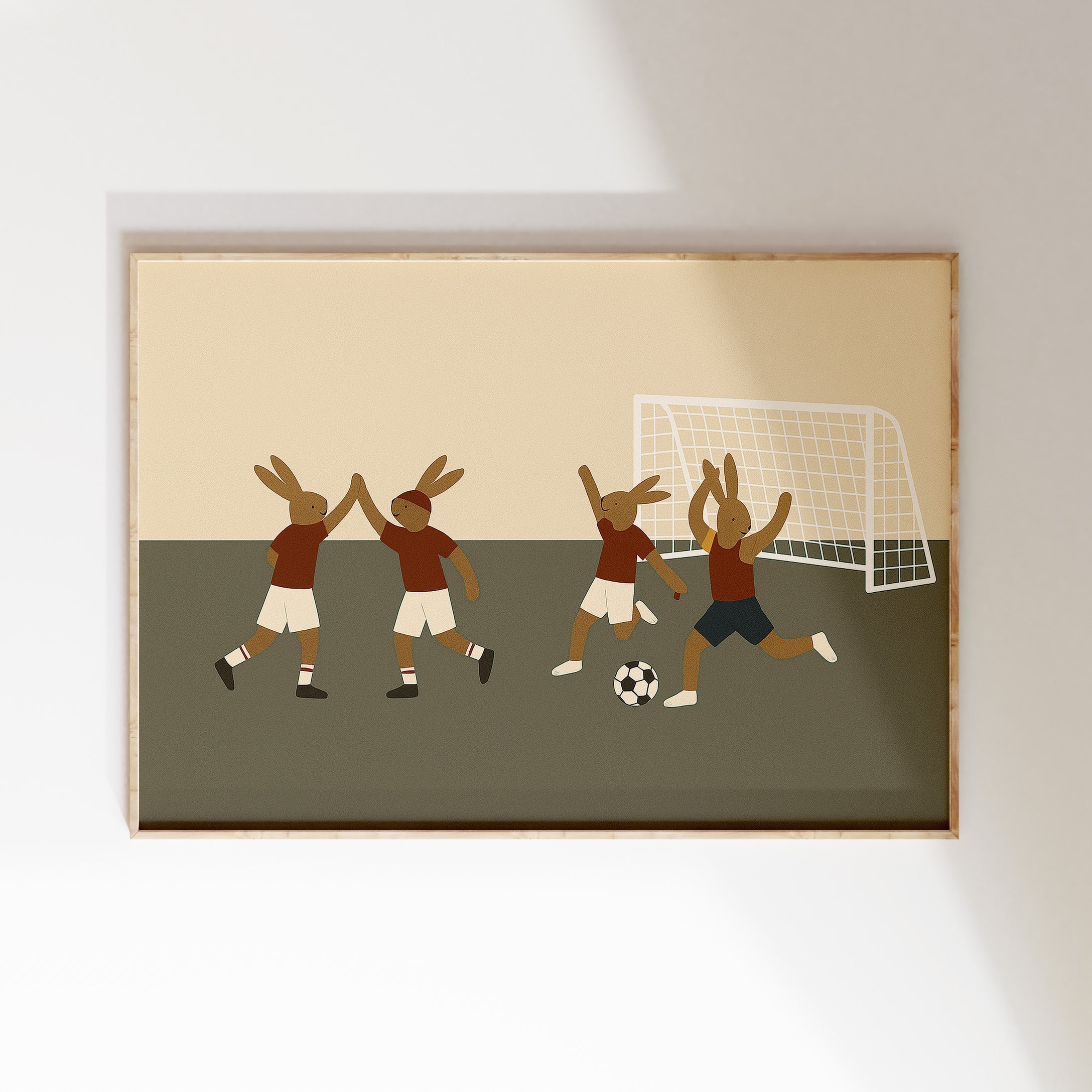 Kinderkamer poster -Voetbalfeest Haasjes | Sport