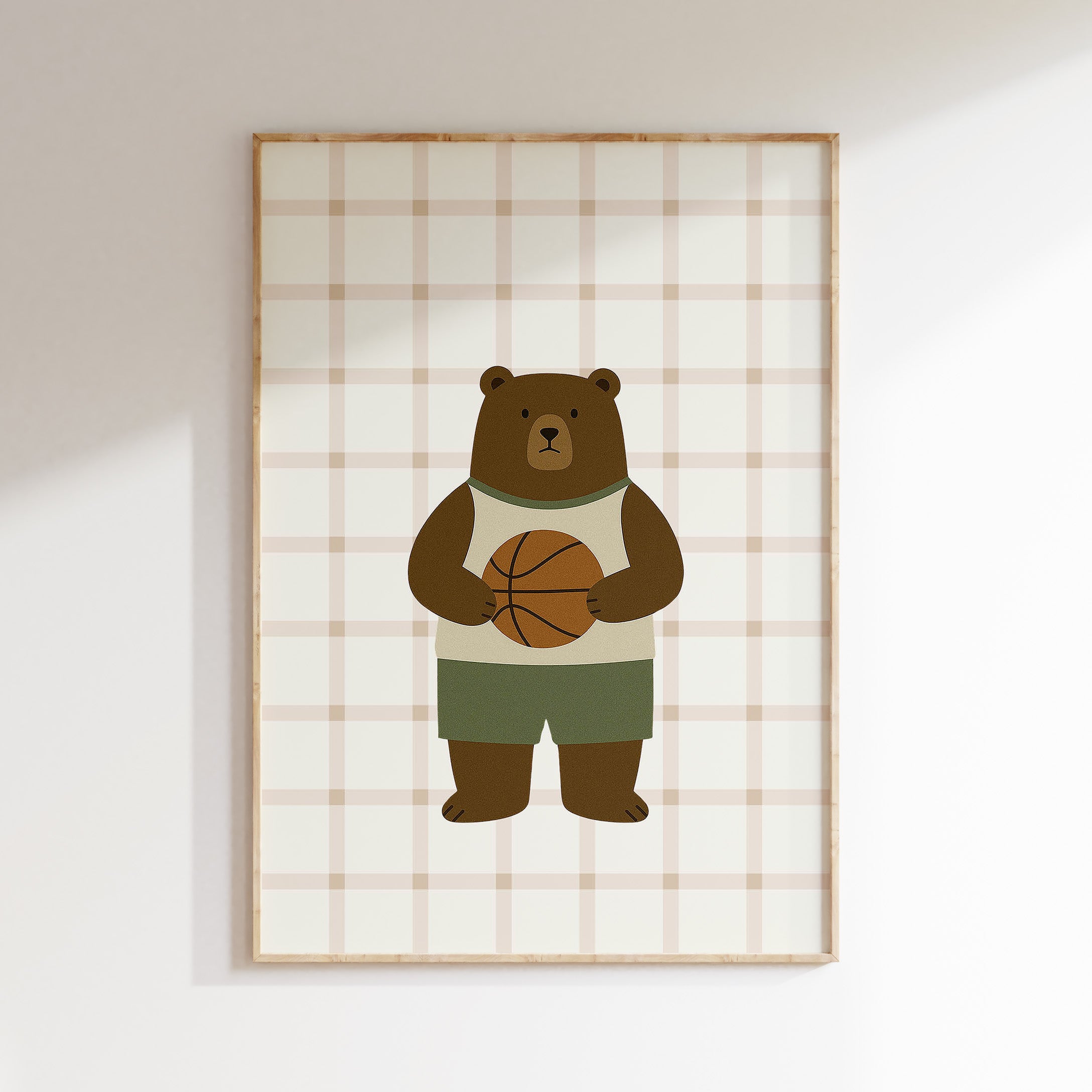 Kinderkamer poster - Basketbal Beer | Sport