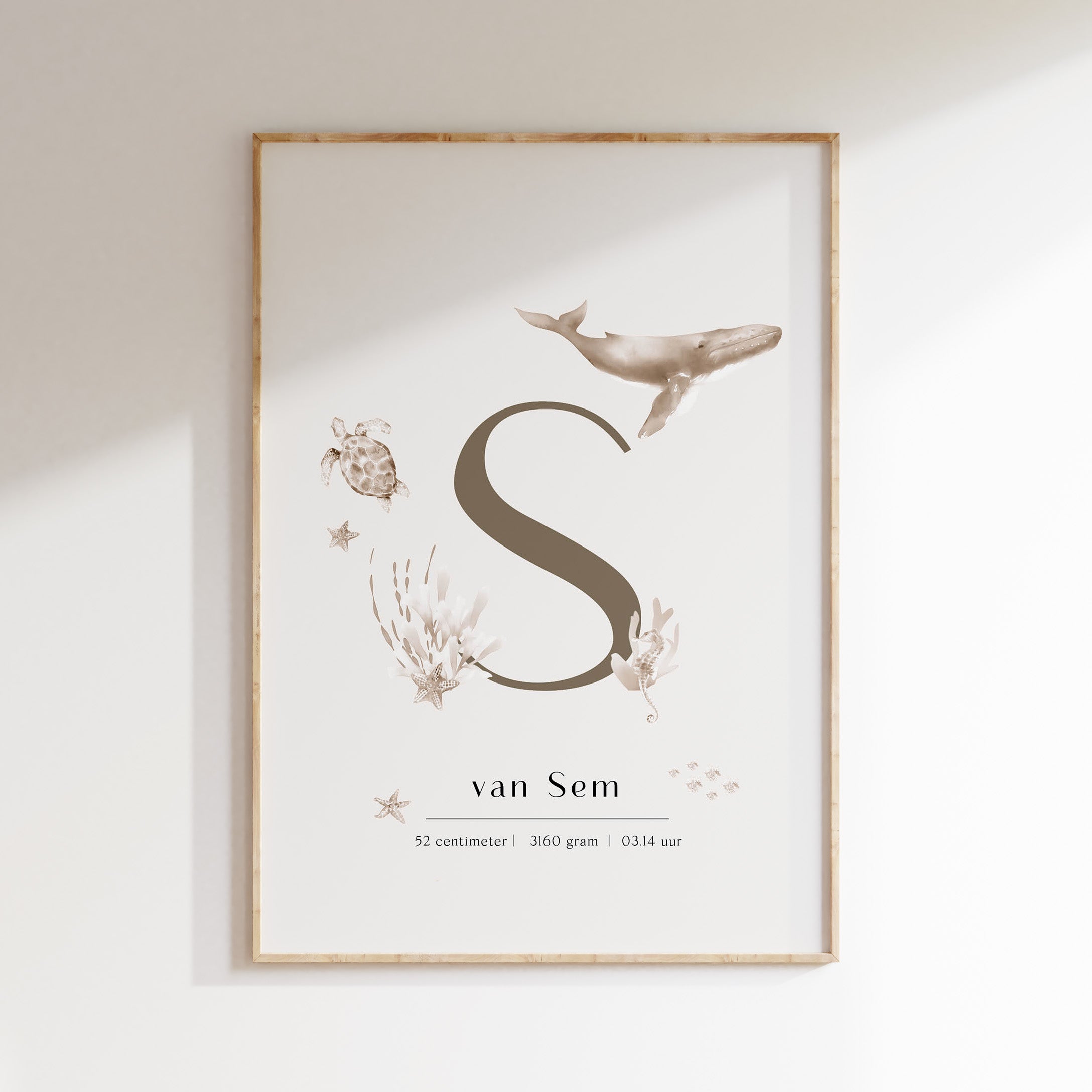 Geboorteposter Onderwaterwereld