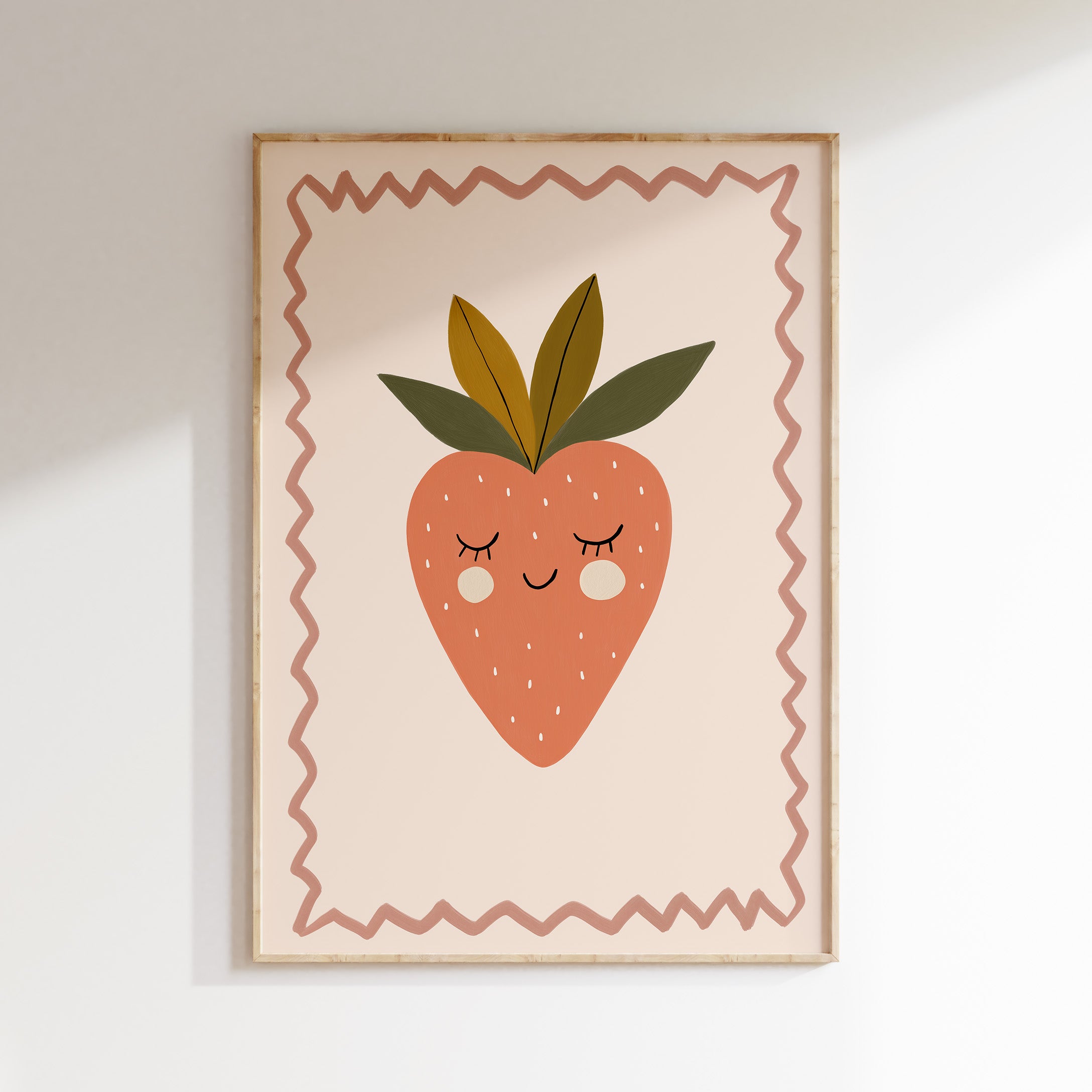 Nursery print - Strawberry with face