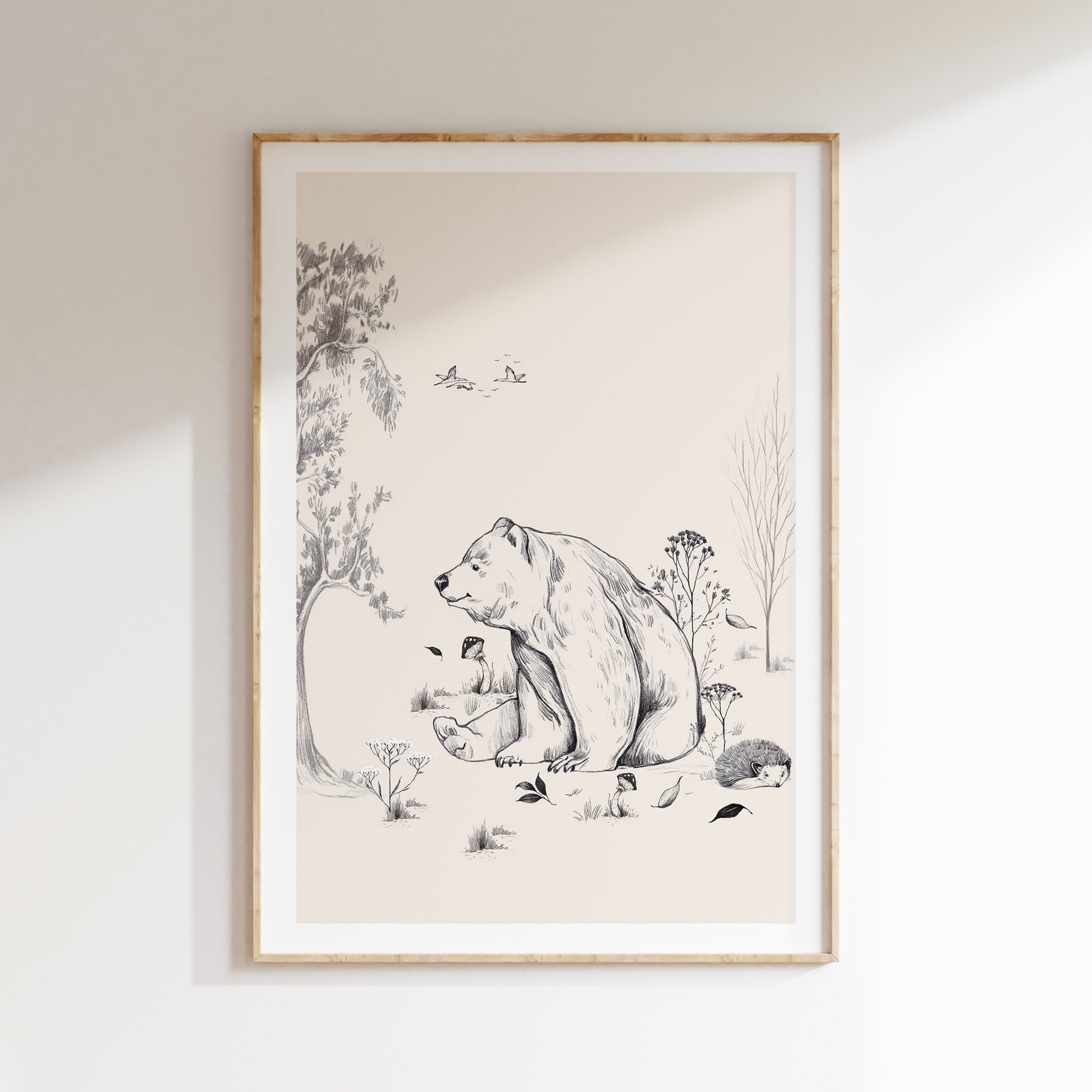 Kinderkamer poster - Beertje in het bos | Into the forest