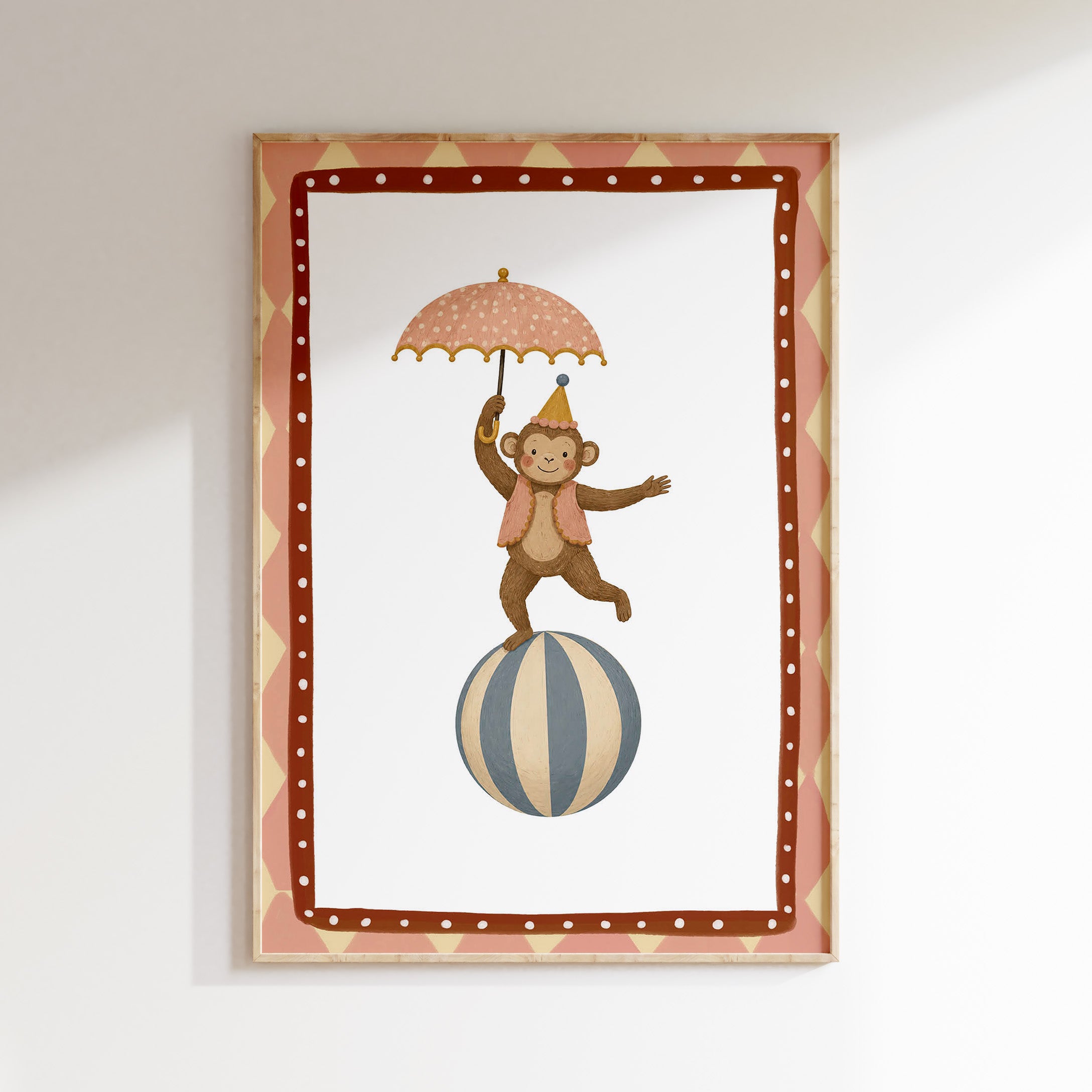 Kinderkamer poster - Circus aap