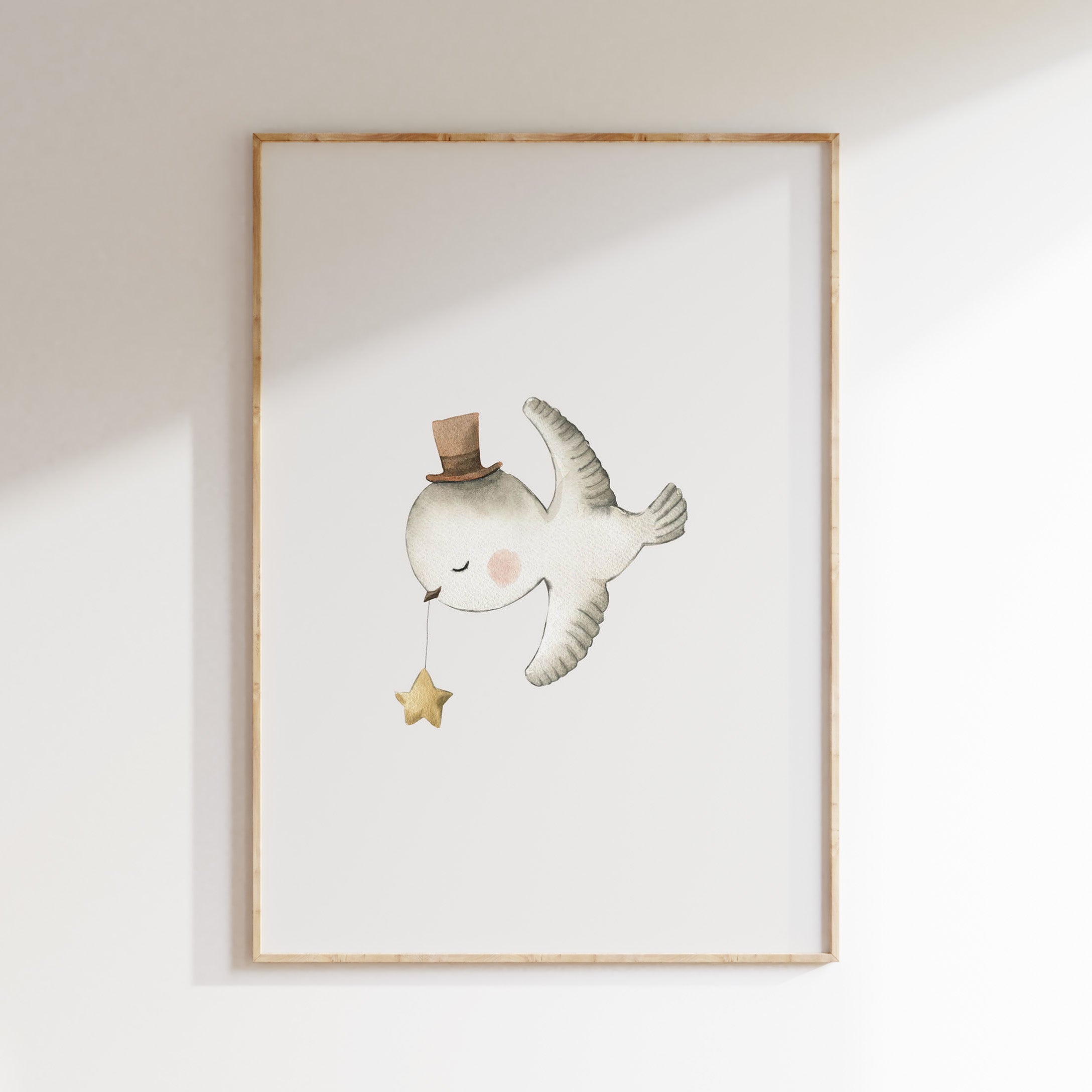 Kinderkamer poster - Circus vogeltje met ster | The Night Circus