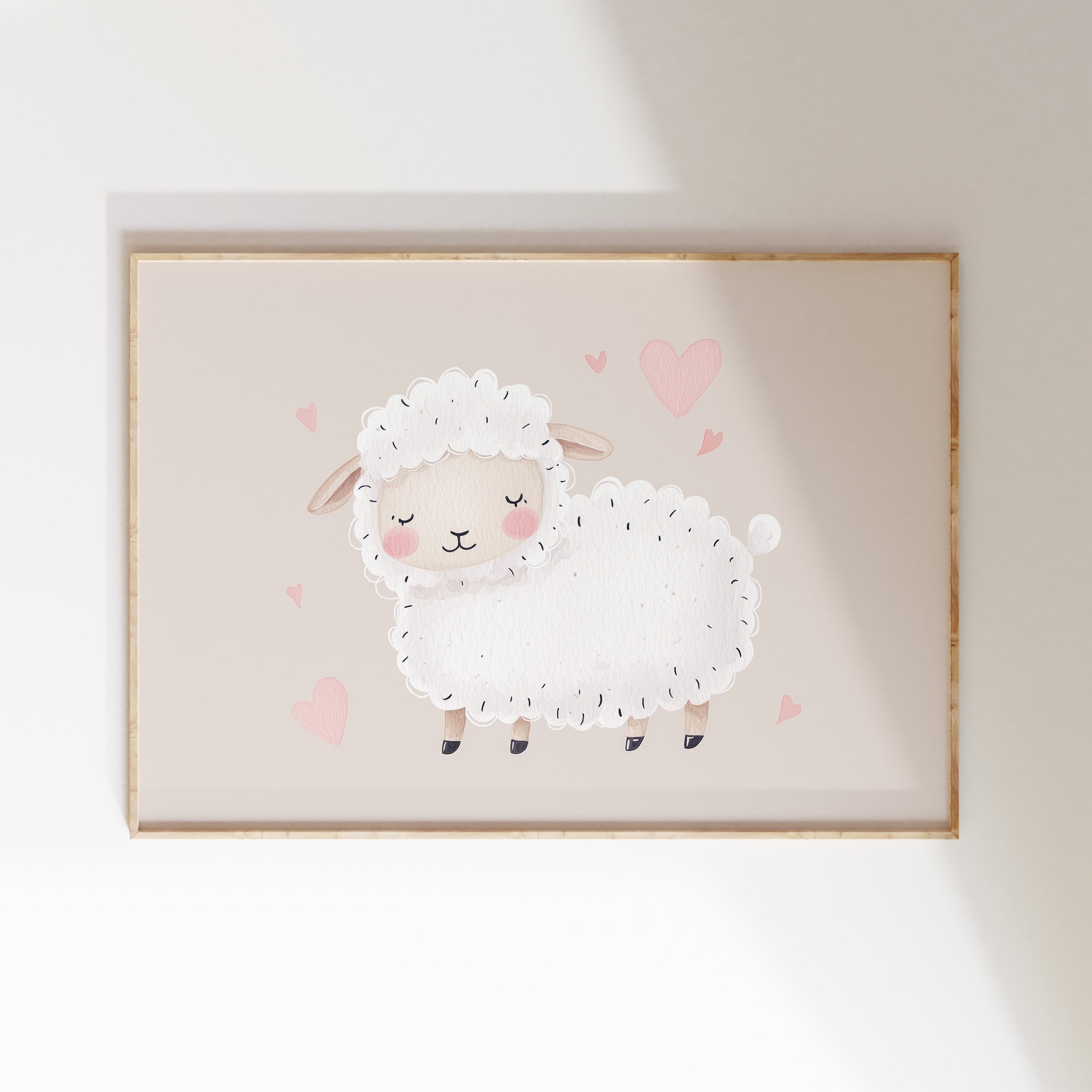 Children's room print - Cute Lamb