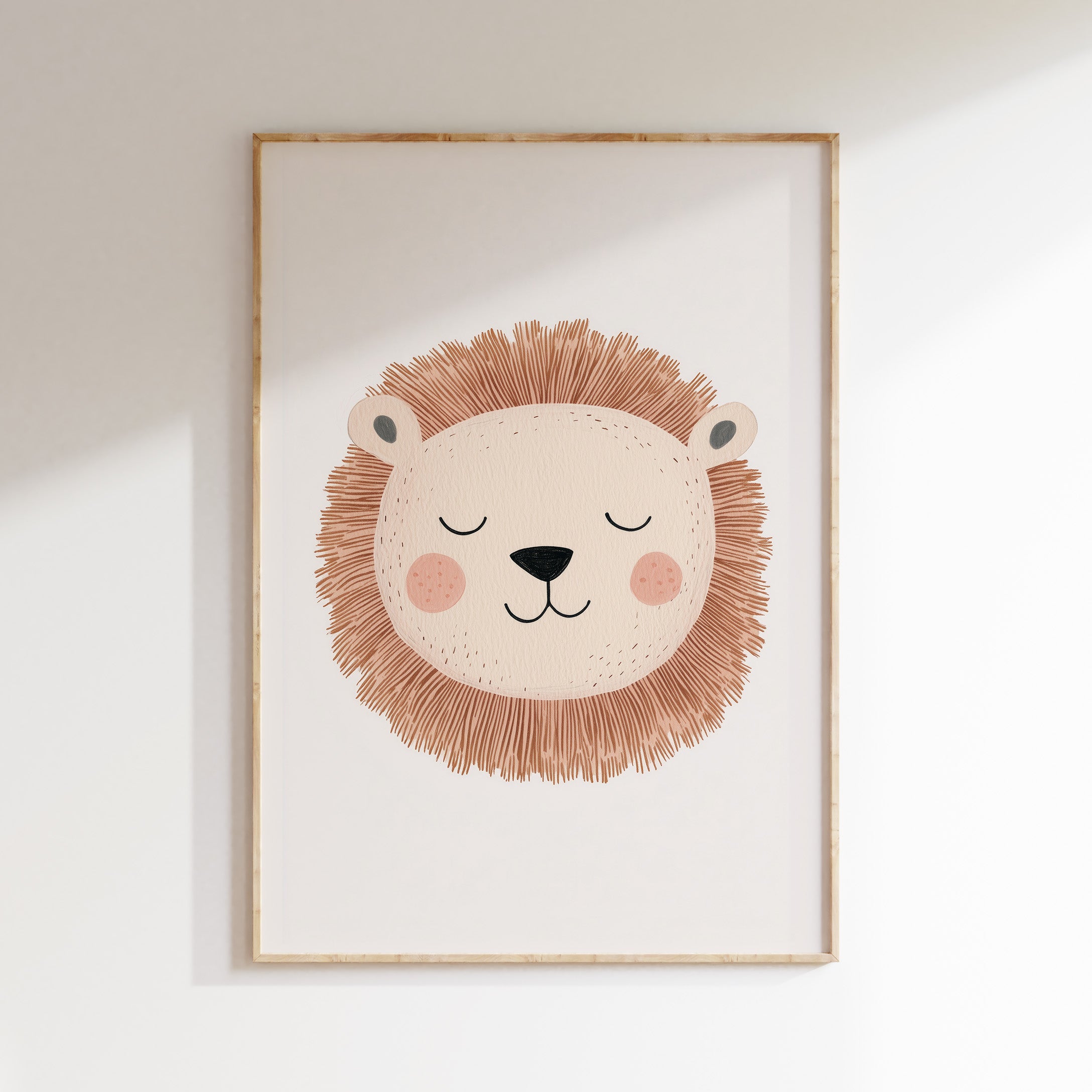 Children's room print - Sleeping Lion