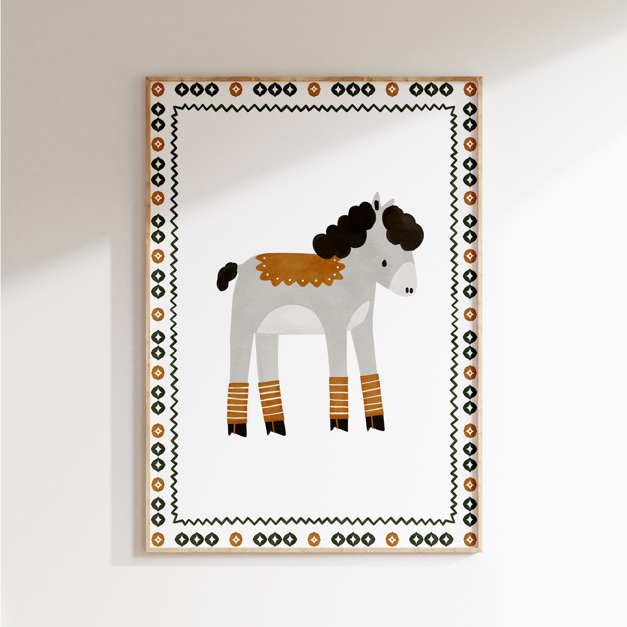 Retro kinderkamer poster - Ezel