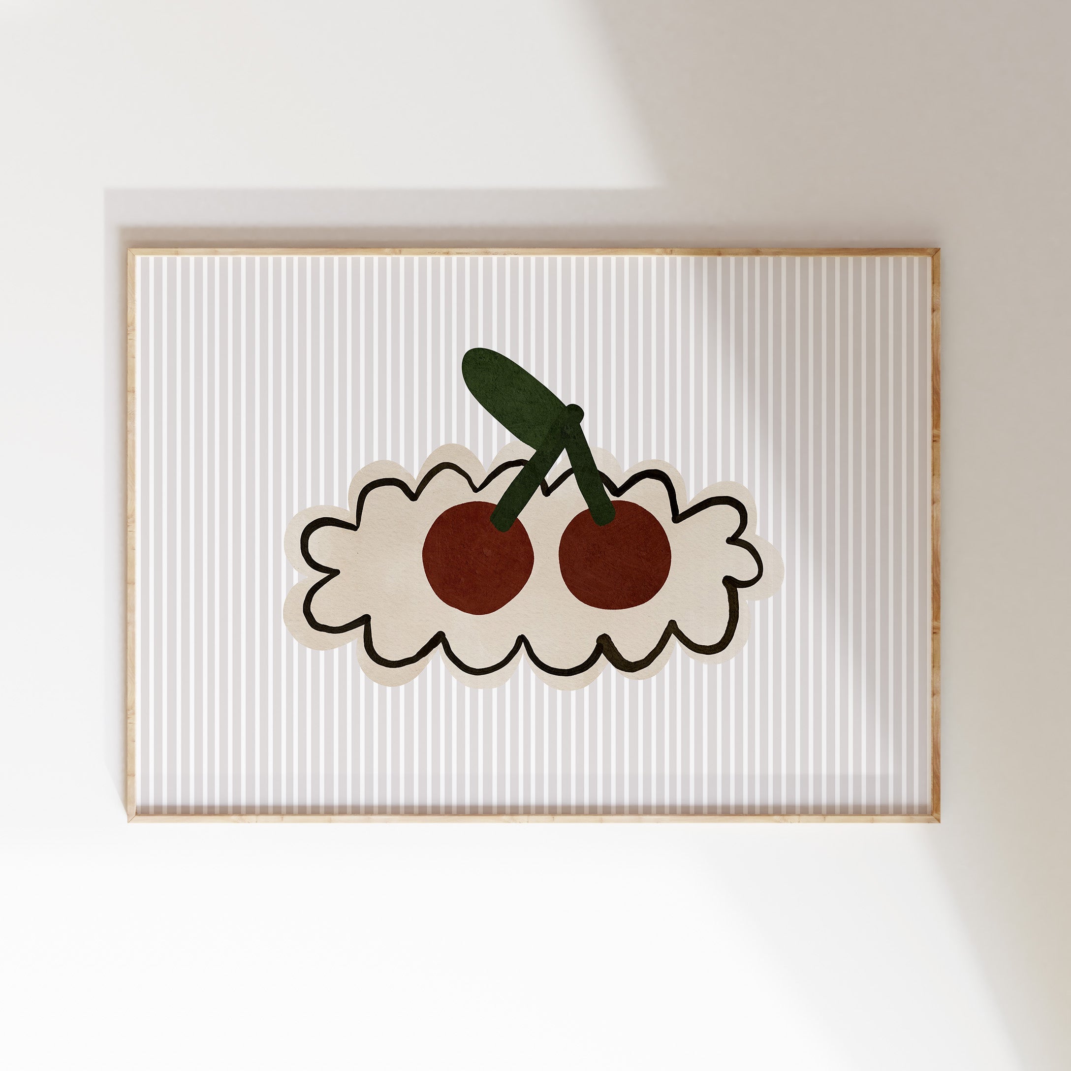 Retro kinderkamer poster - Kersjes