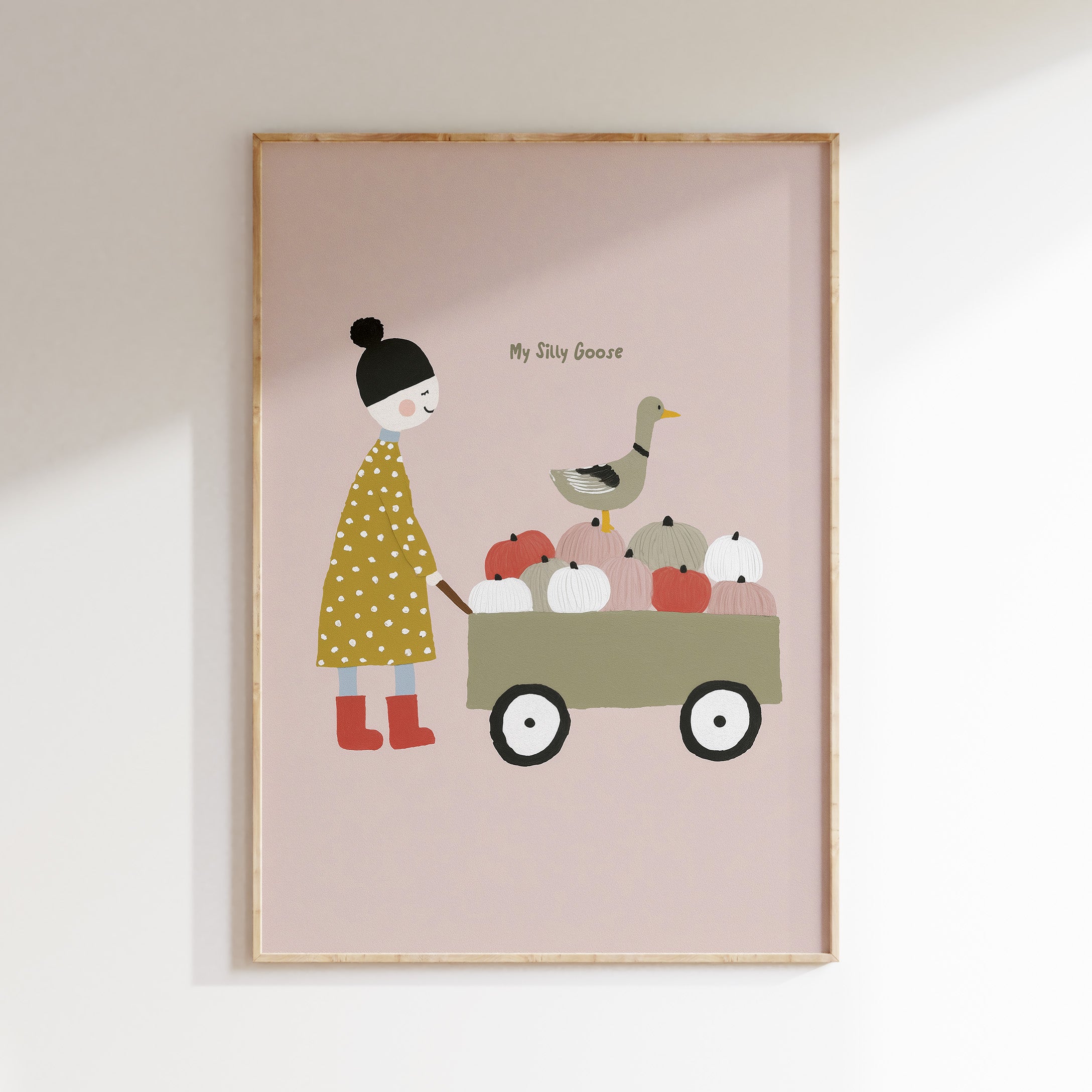 Kinderkamer print - My Silly Goose pompoenen