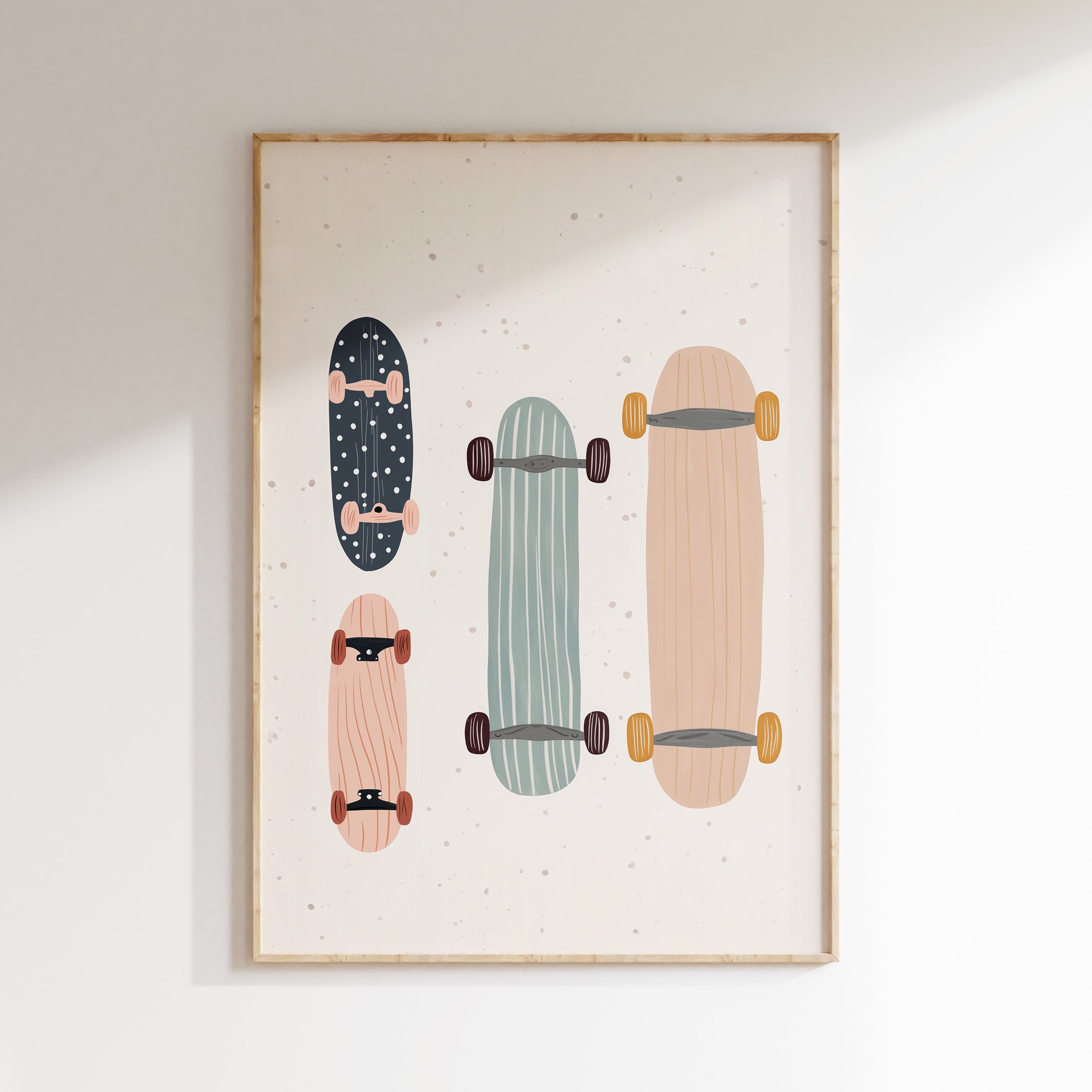 Children's room print - Skateboards