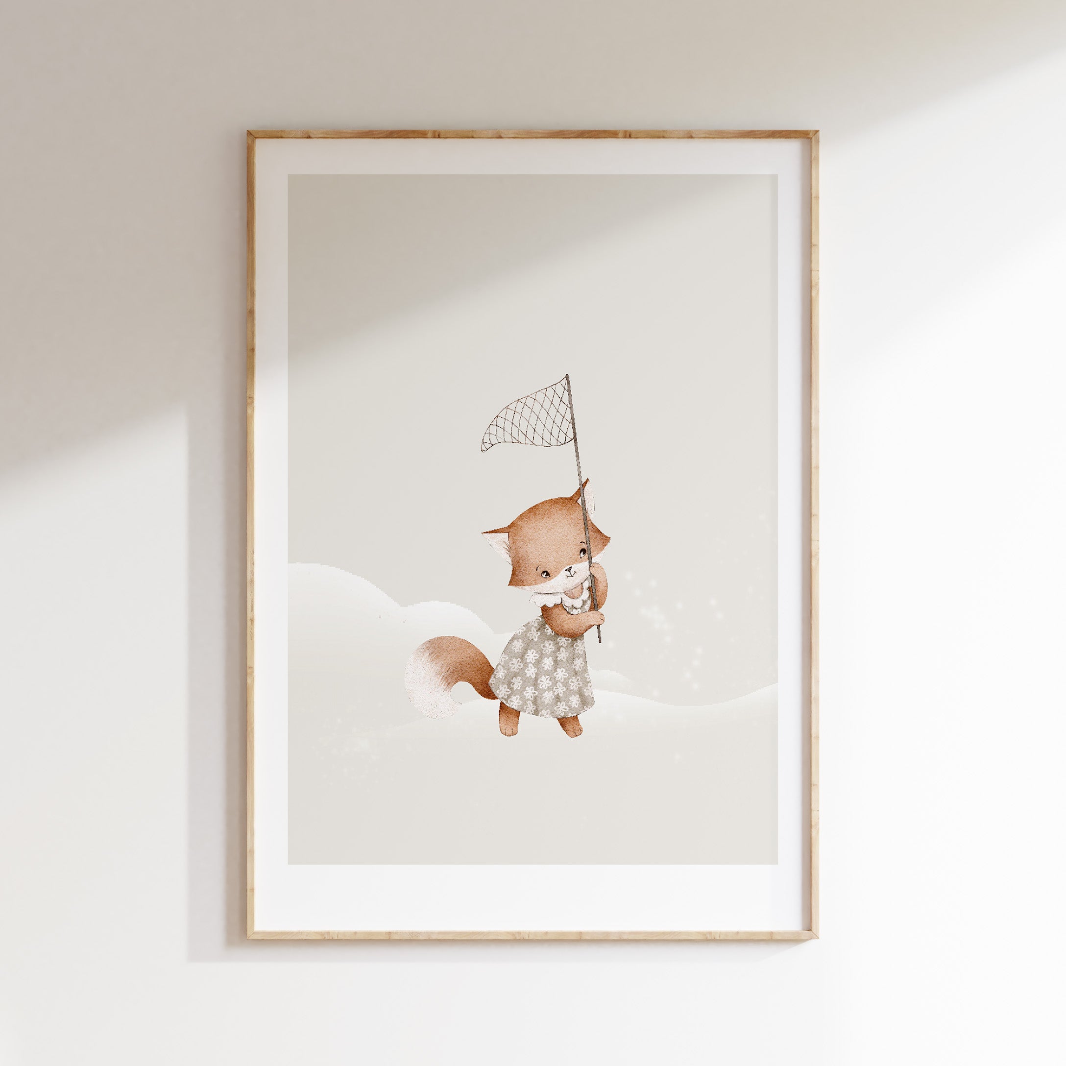 Kinderkamer poster - Vosje met Vangnet | Night Parade