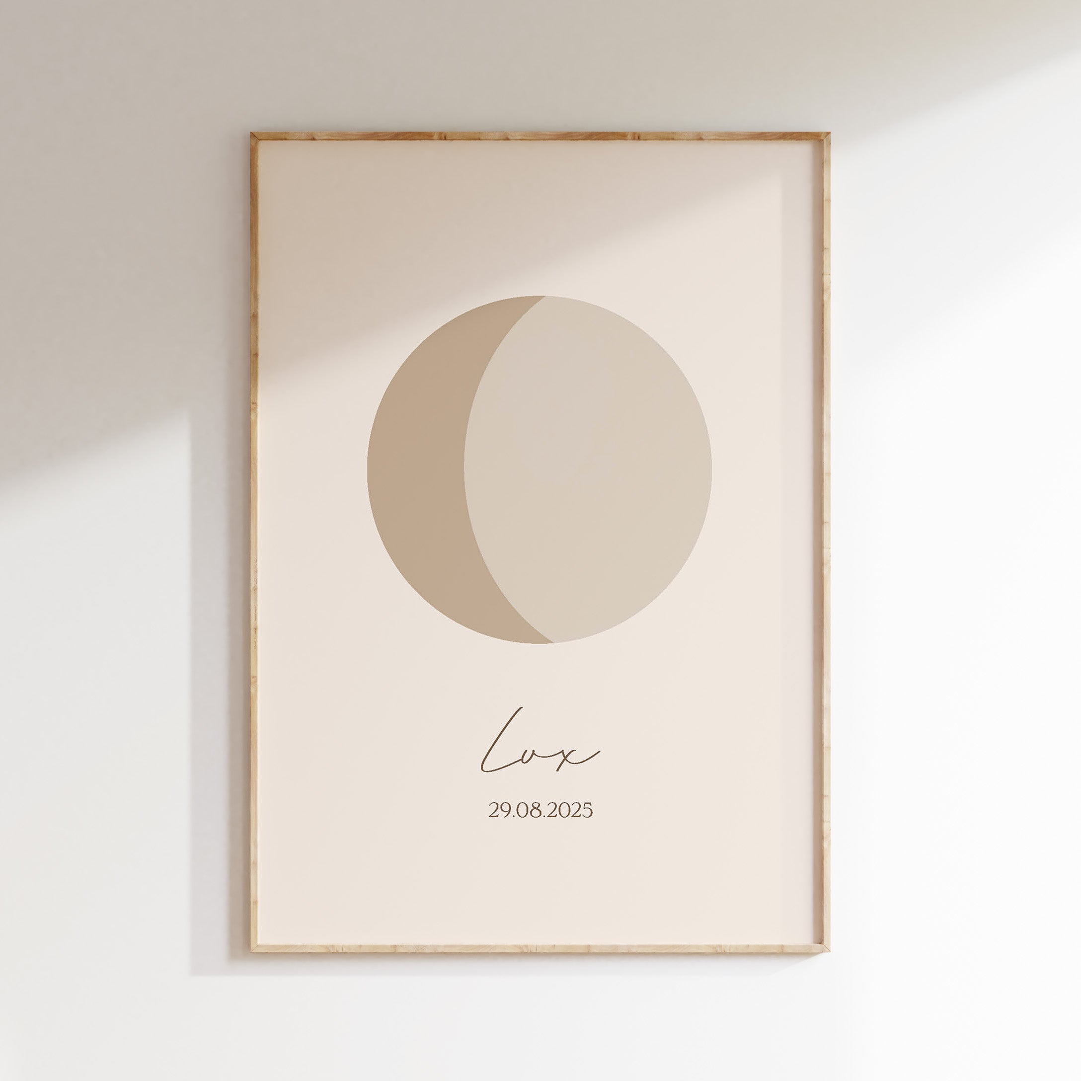 Maanstand poster - Minimal sand