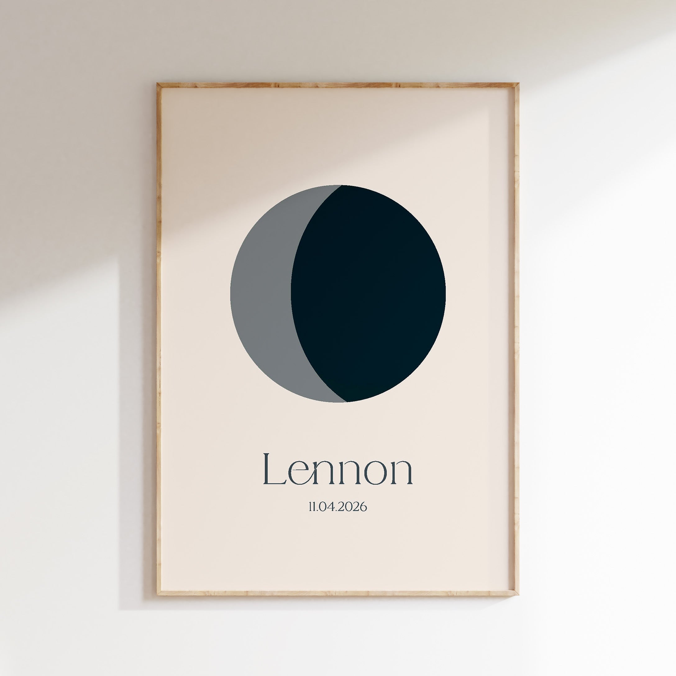 Maanstand poster - Minimal midnight