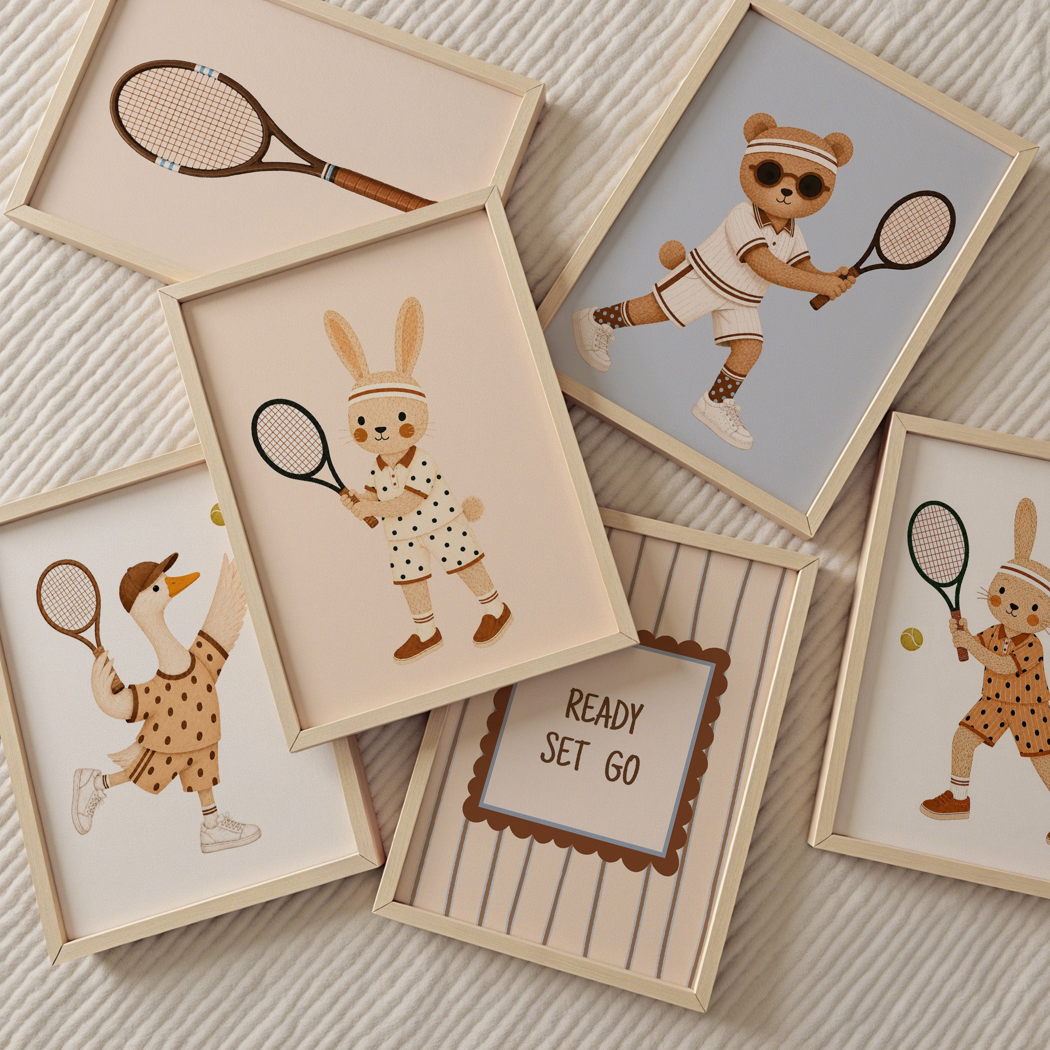 Children's room poster - Tennis Rabbit | Sport