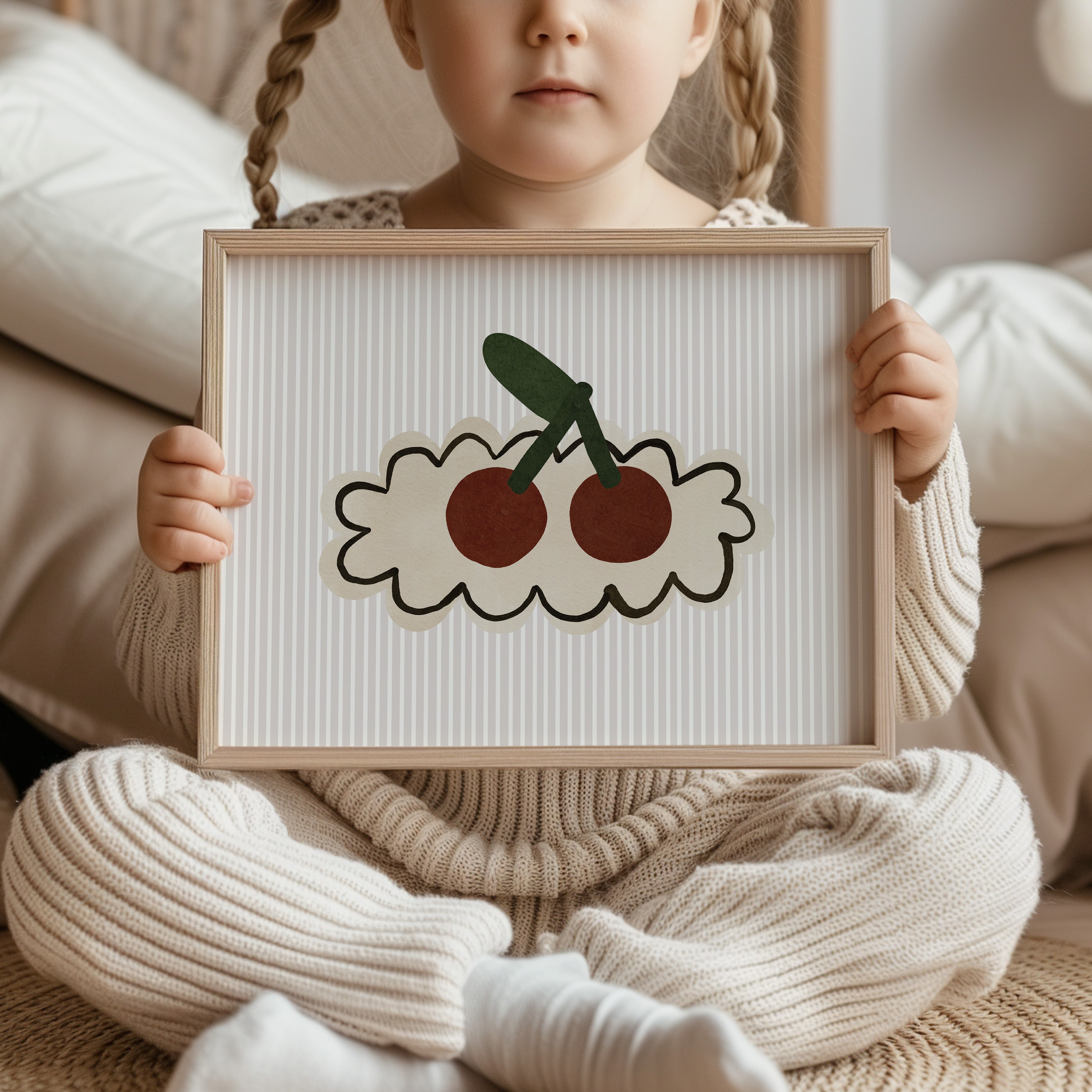 Retro kinderkamer poster - Kersjes