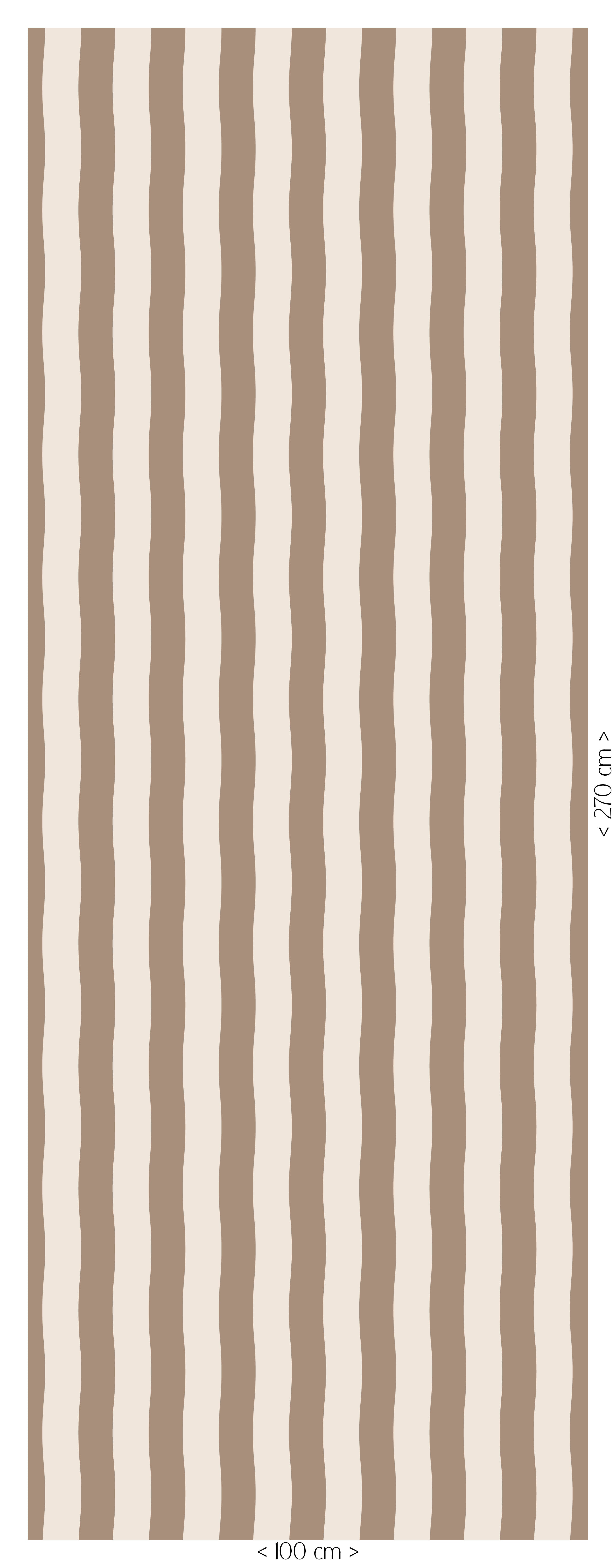 Behang Wavy Stripes - mocca