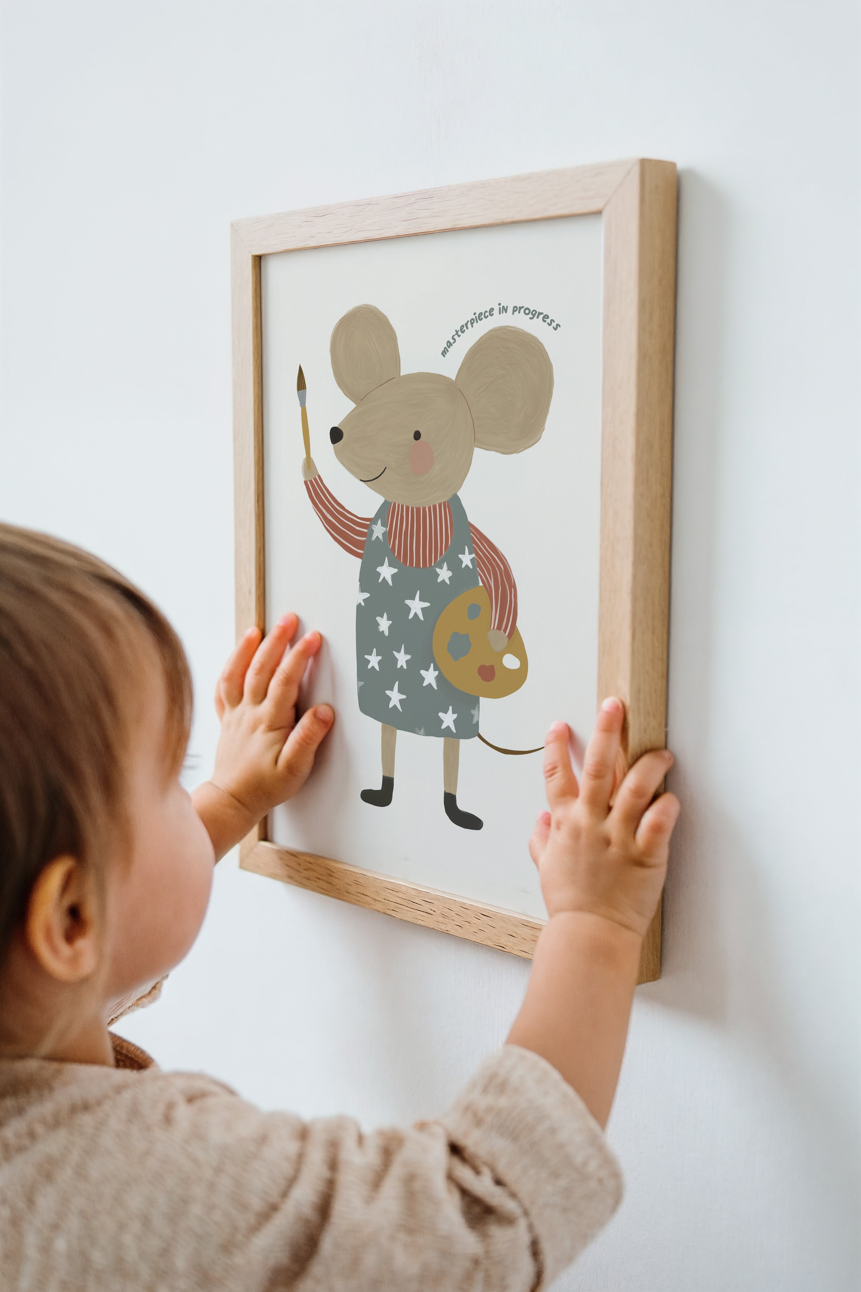 Children's room print - Painting mouse