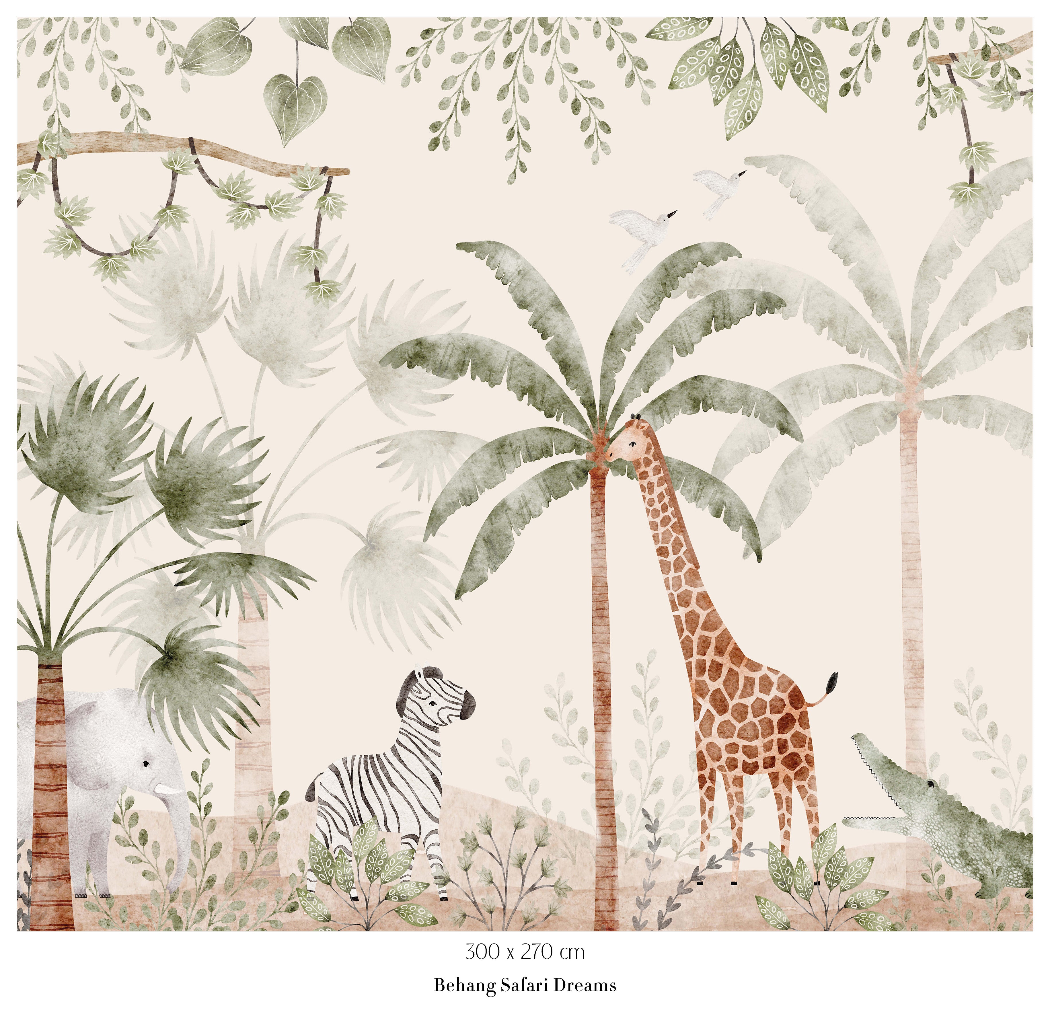 Collage behang Safari Dreams