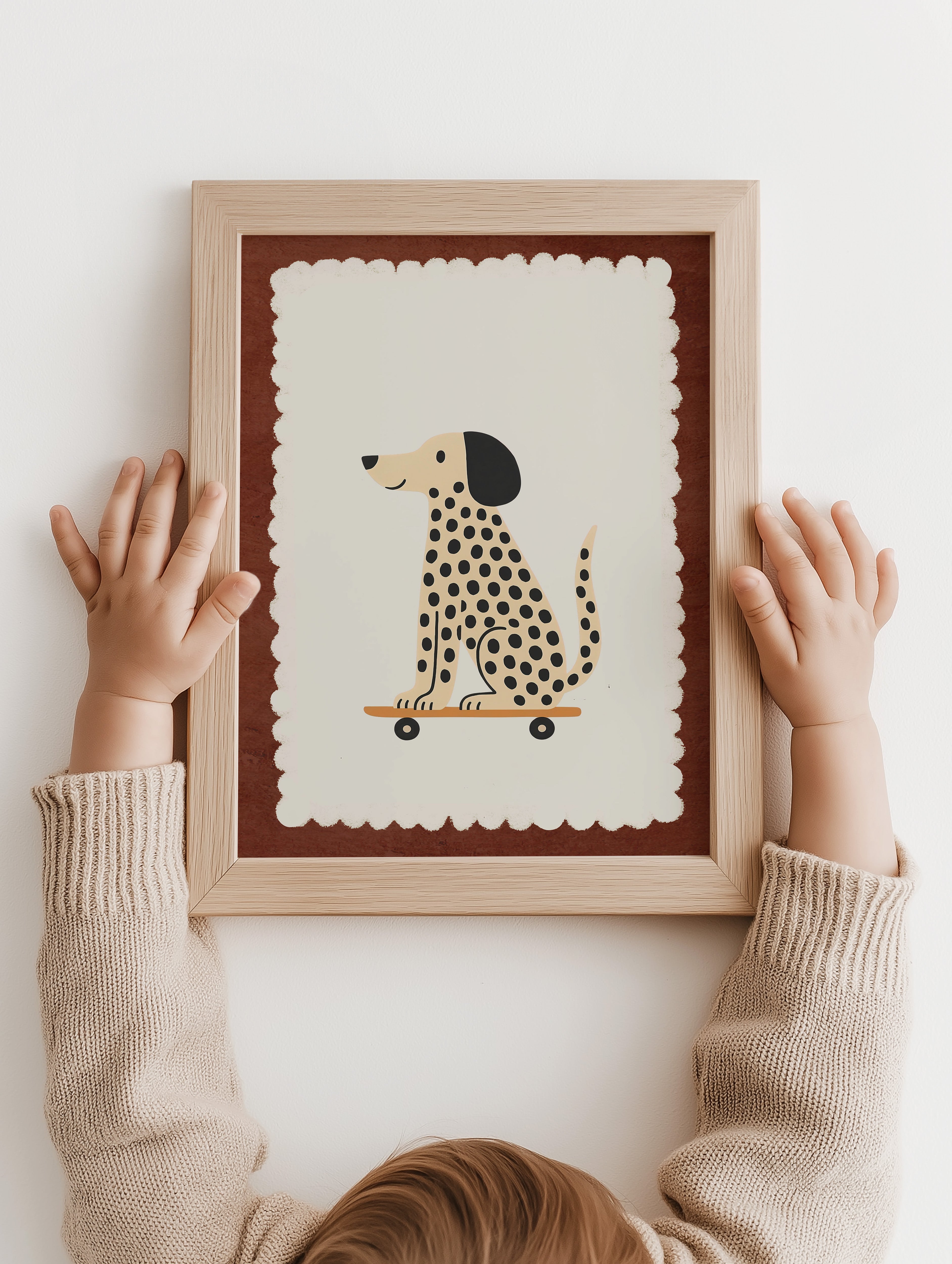 Kinderkamer poster - Skater Dalmatier | Sport