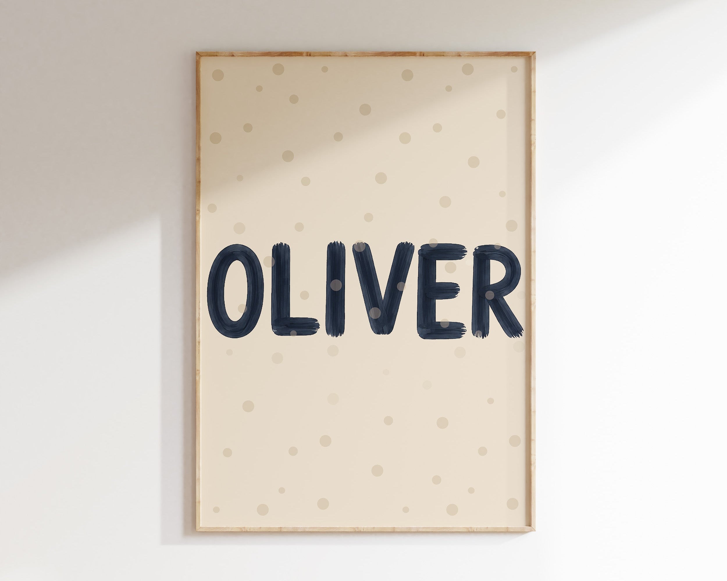 Name poster Dot fun - navy