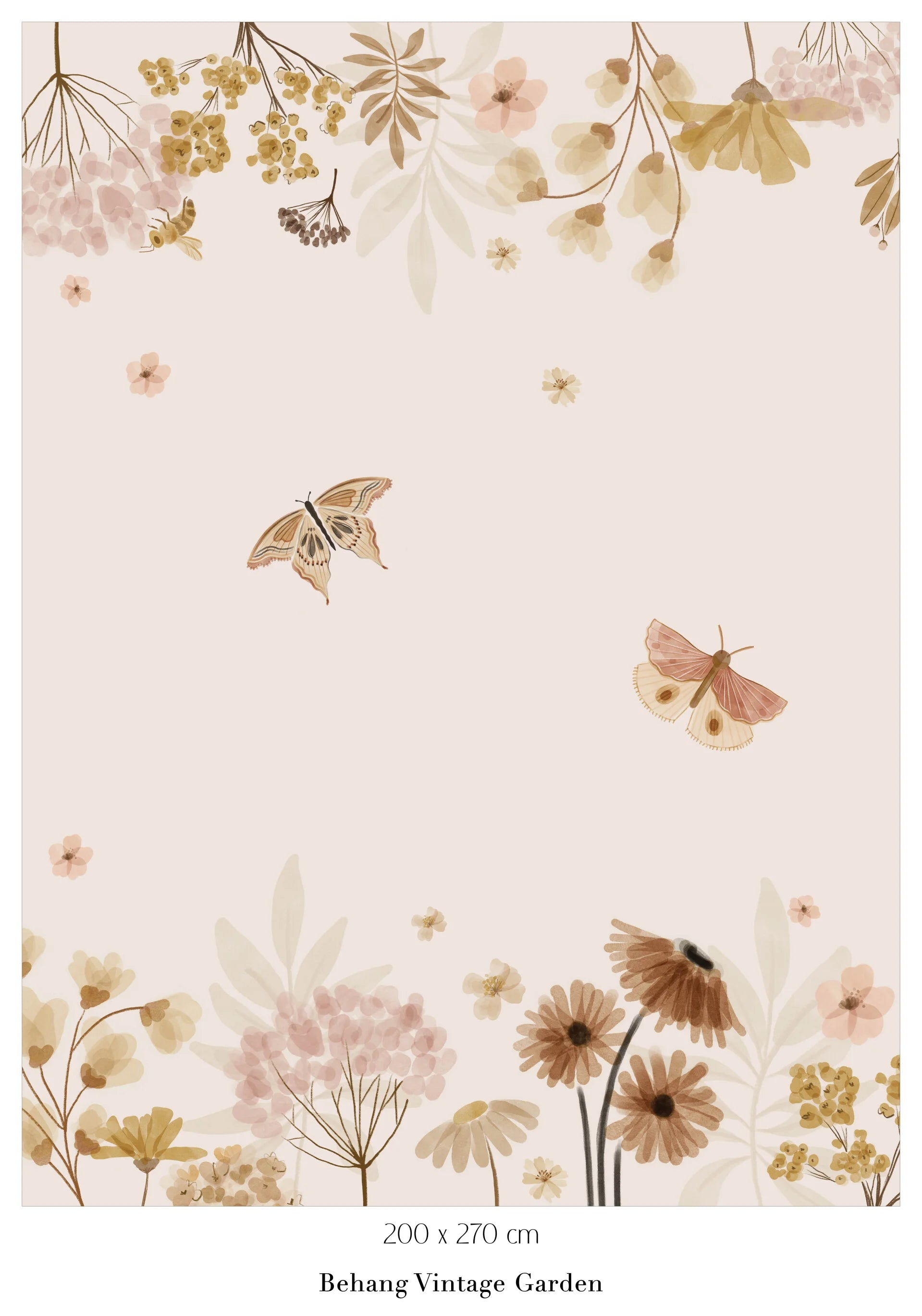 Collage behang Vintage Garden (aanbieding)