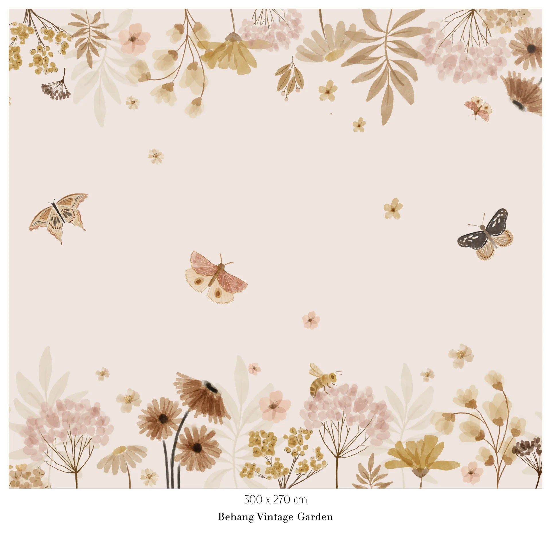 Collage behang Vintage Garden (aanbieding)