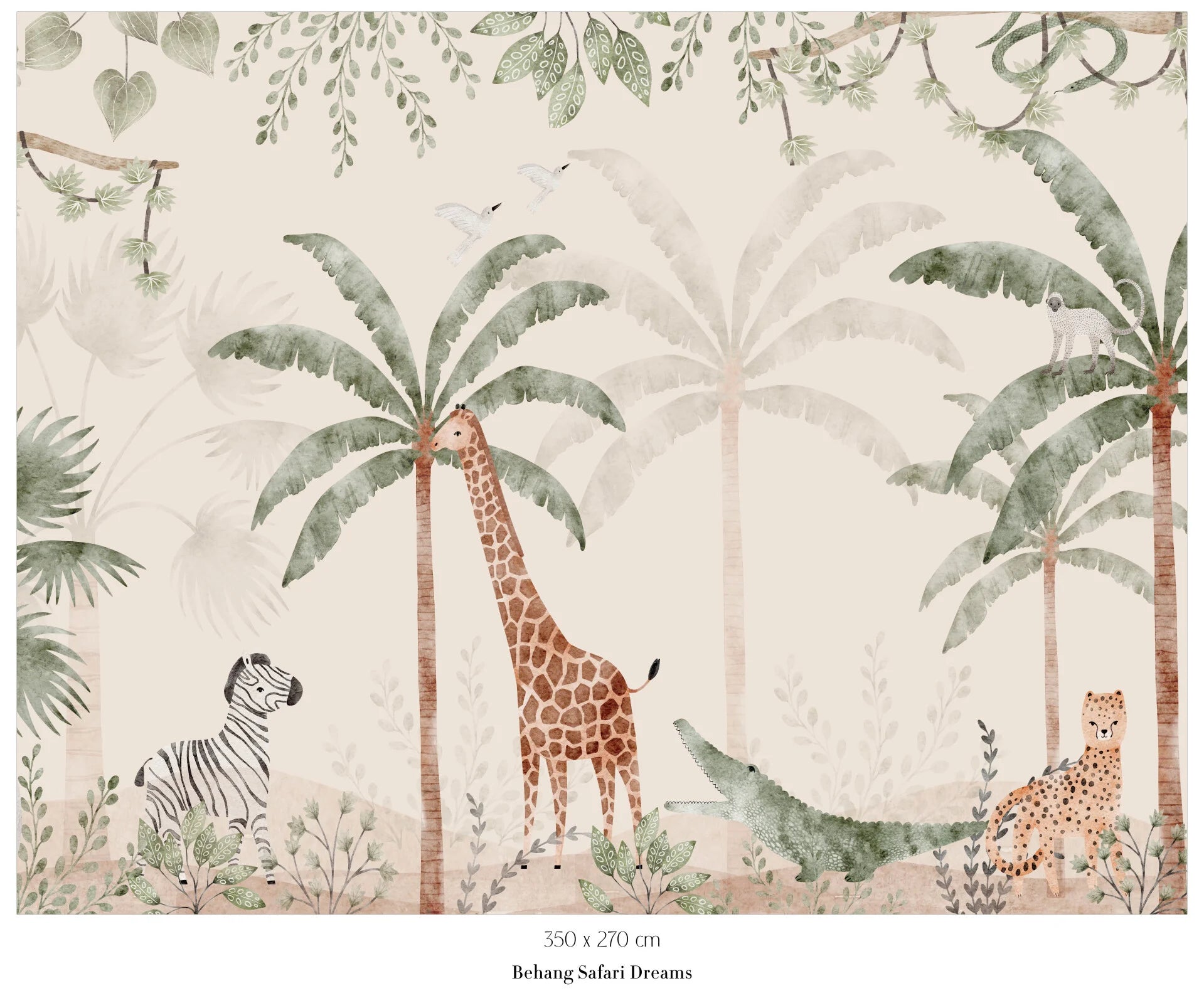 Collage behang Safari Dreams