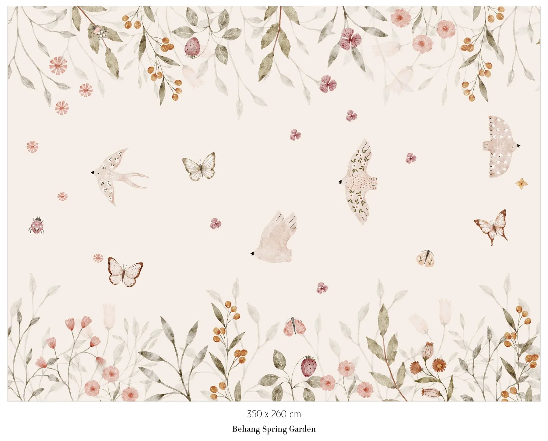 Collage behang Spring Garden (aanbieding)