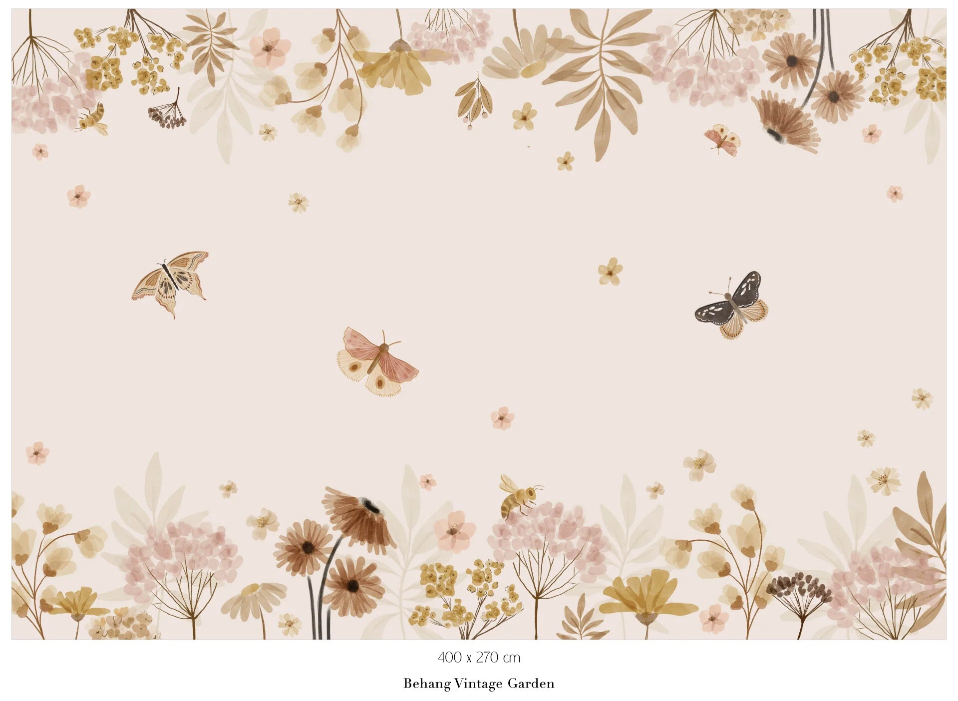 Collage behang Vintage Garden (aanbieding)