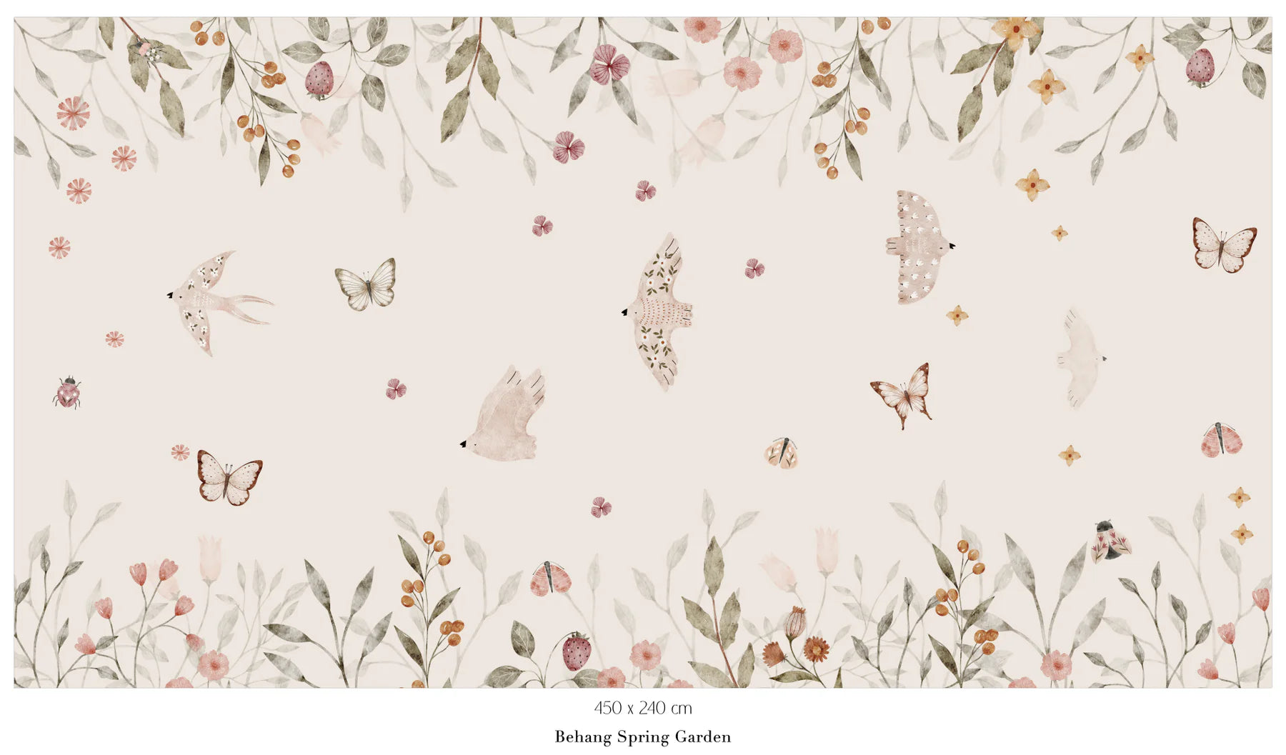 Collage behang Spring Garden (aanbieding)