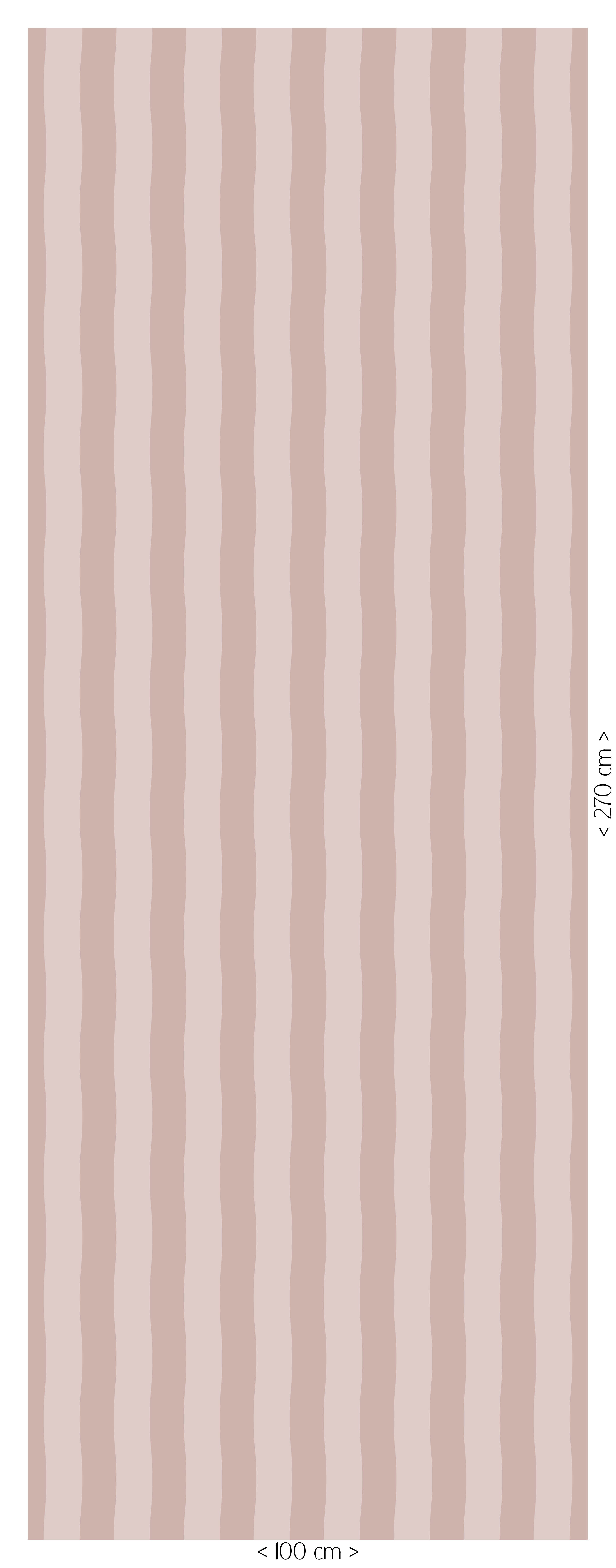 Wallpaper Wavy Stripes - old rose