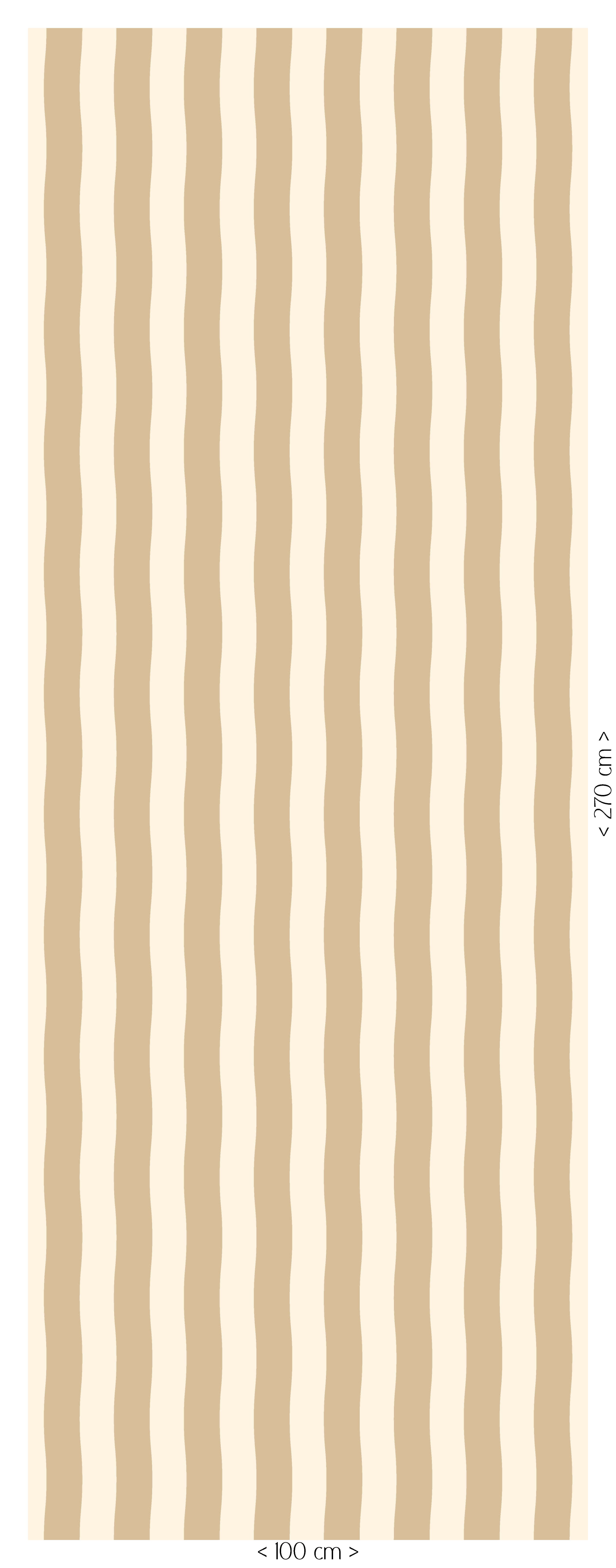 Behang Wavy Stripes - butter