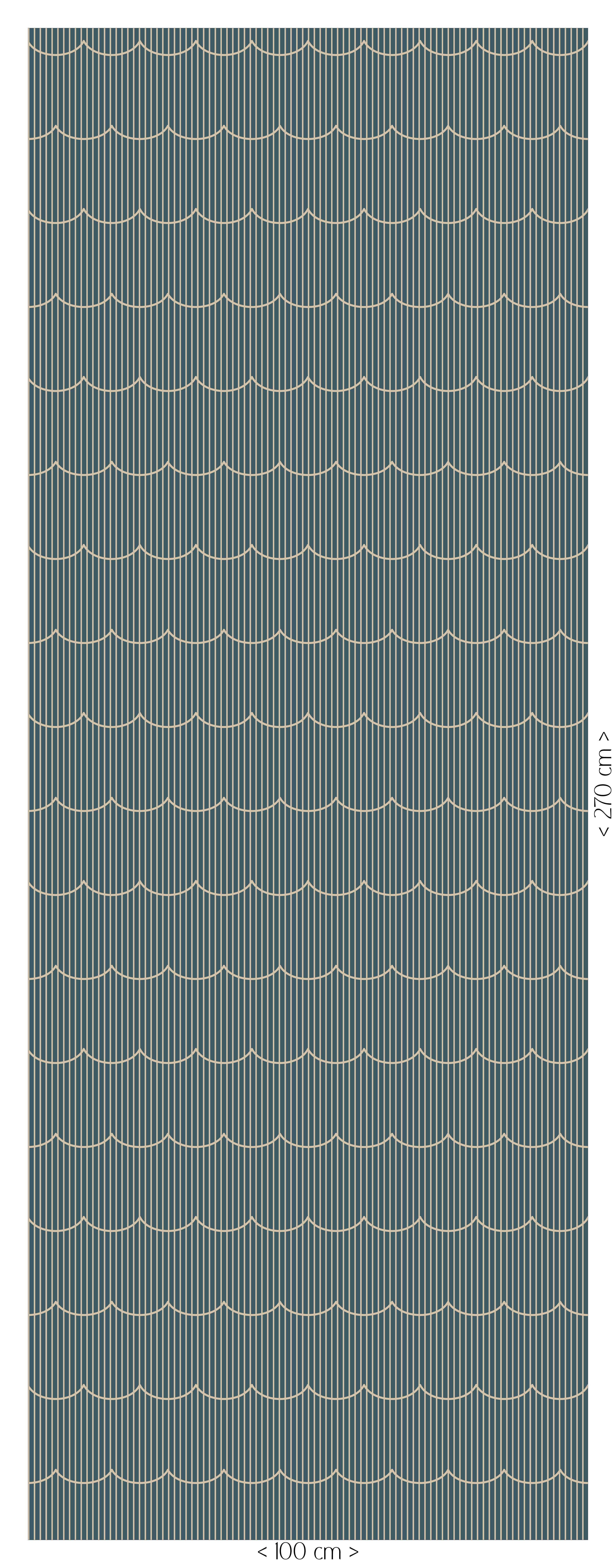 Behang Retro Waves - blauw