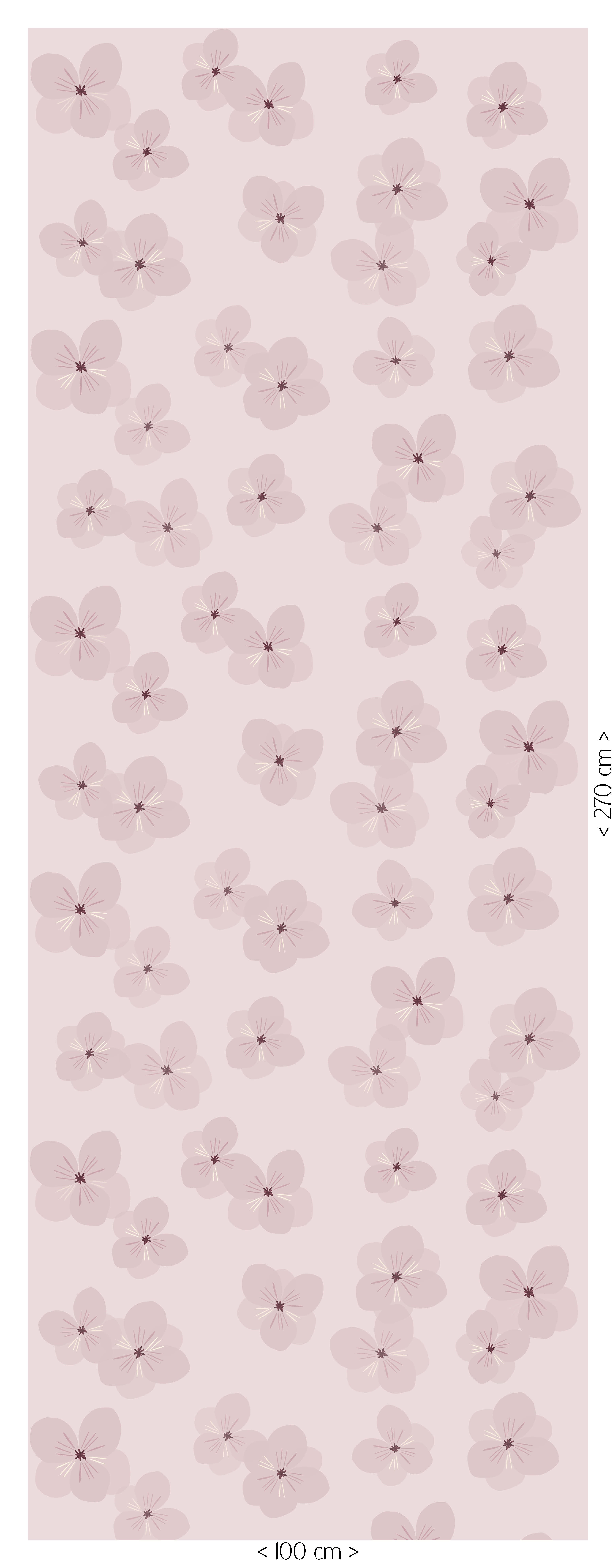 Behang Soft Bloom - powder lila