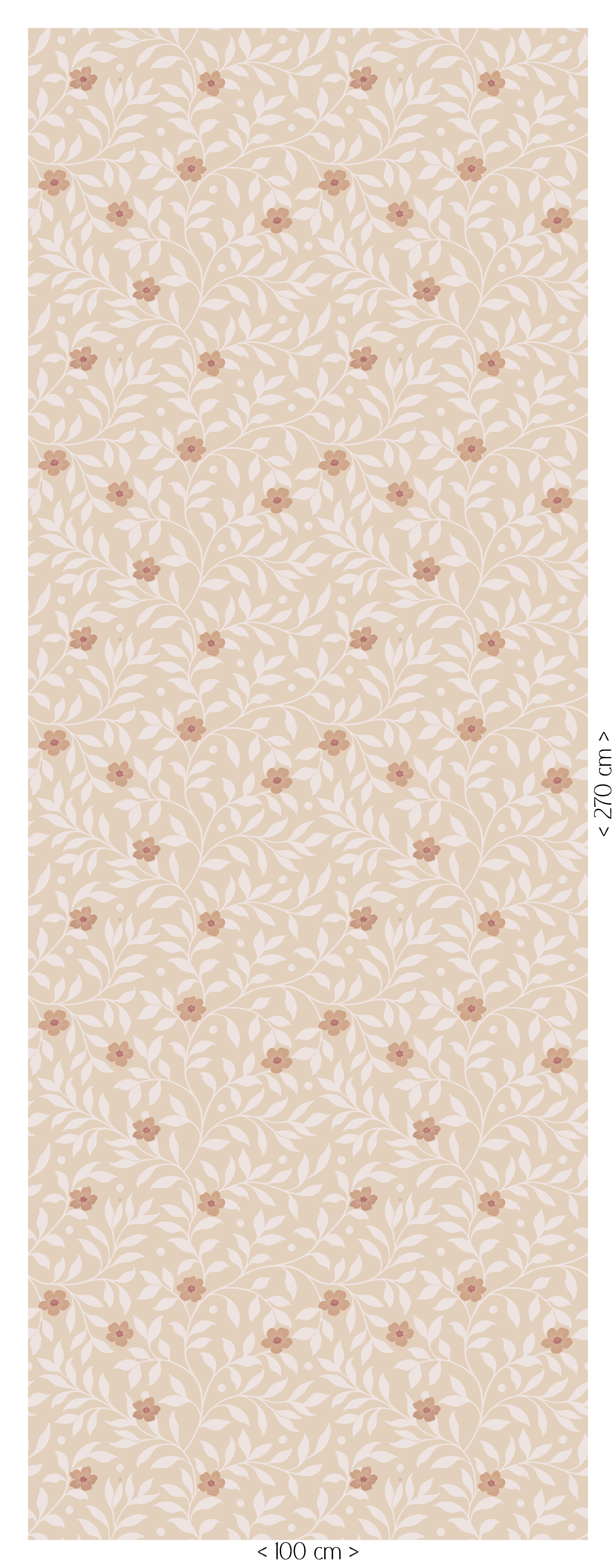 Behang Tiny Blossom - abricot
