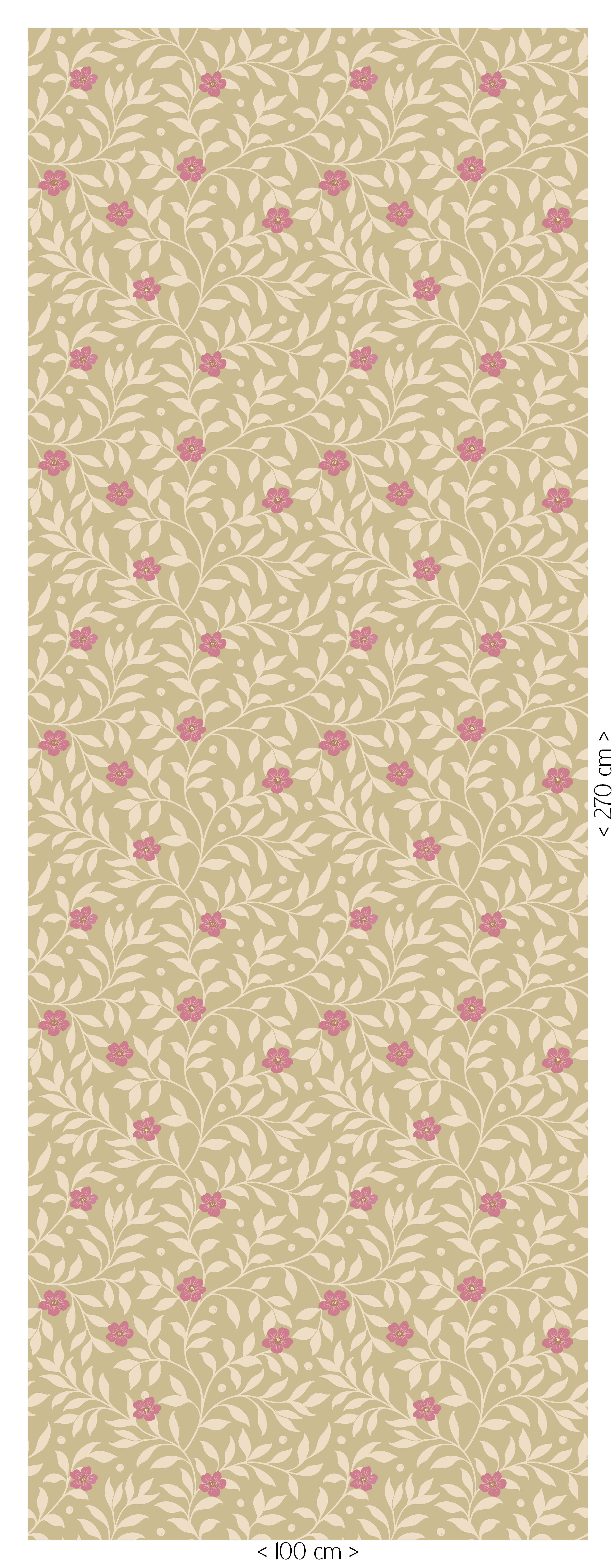 Wallpaper Tiny Blossom - olive