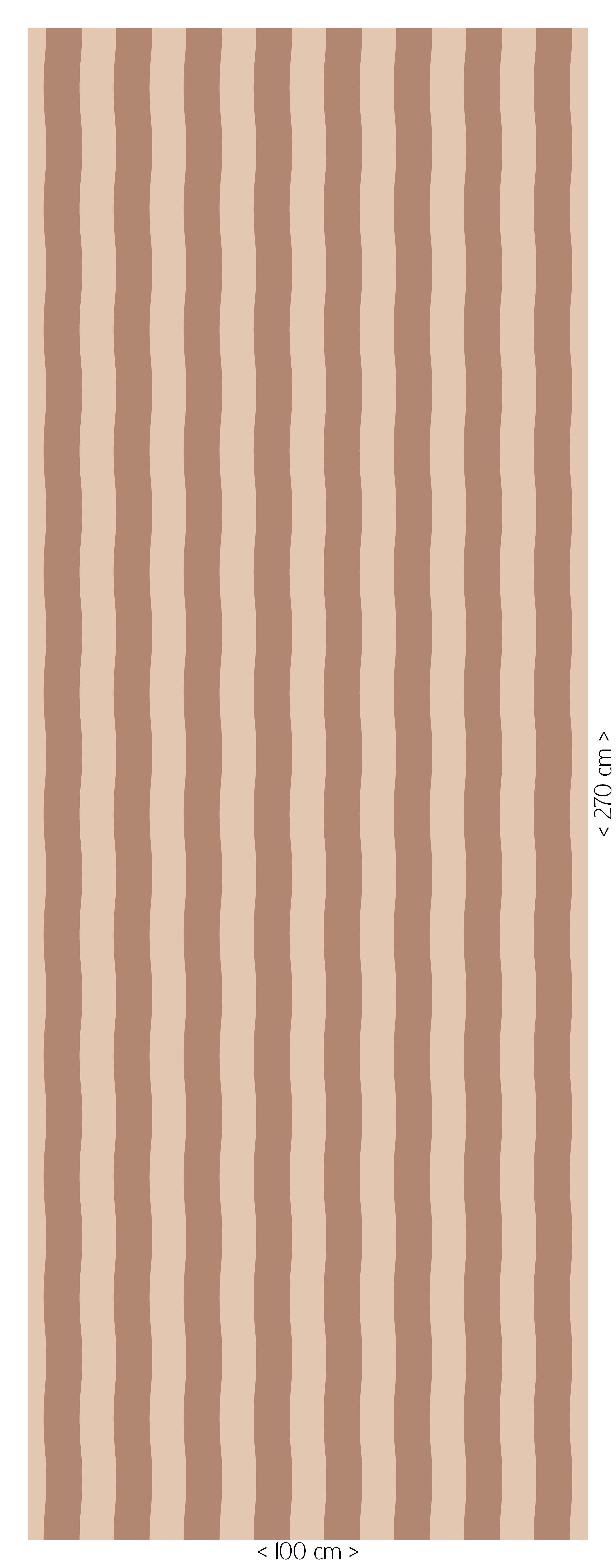 Behang Wavy Stripes - biscuit