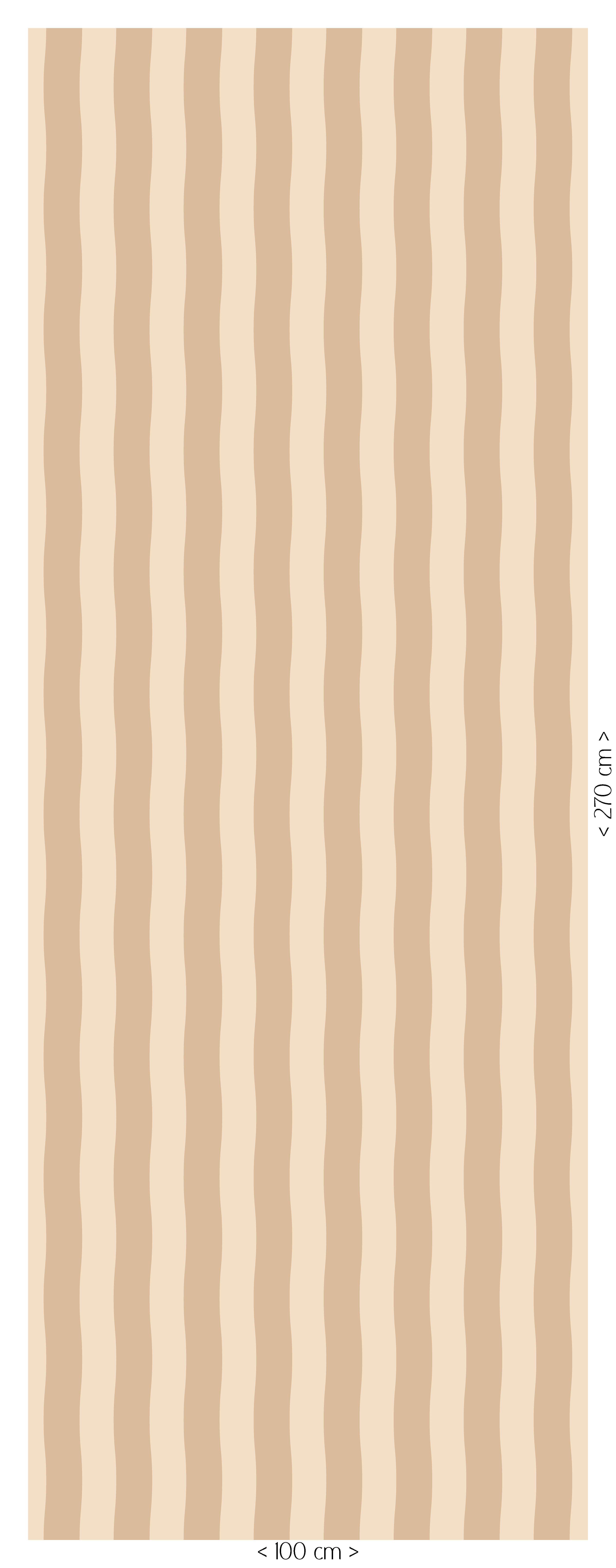 Wallpaper Wavy Stripes - biscuit