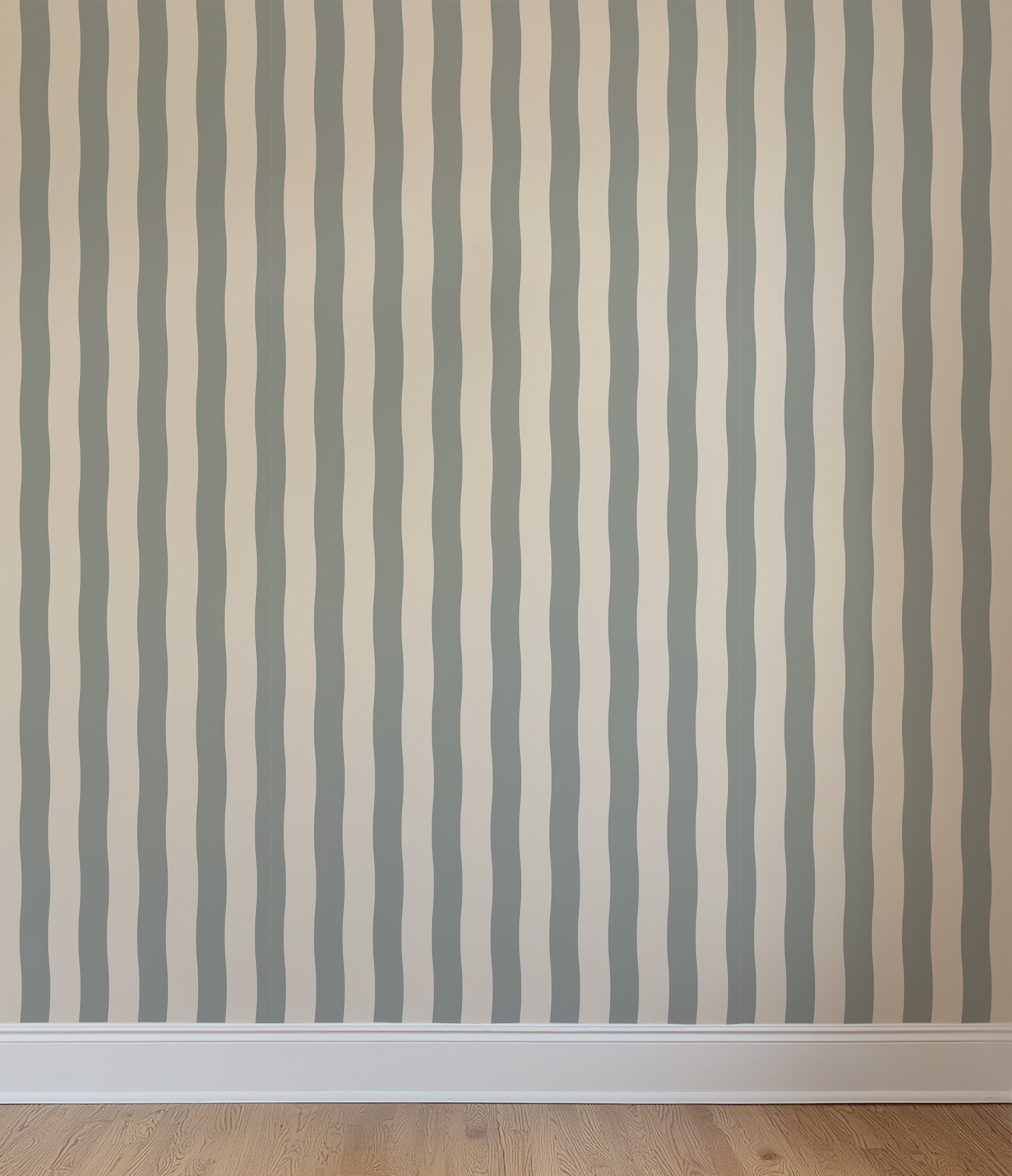 Behang Wavy Stripes – Vintage Green