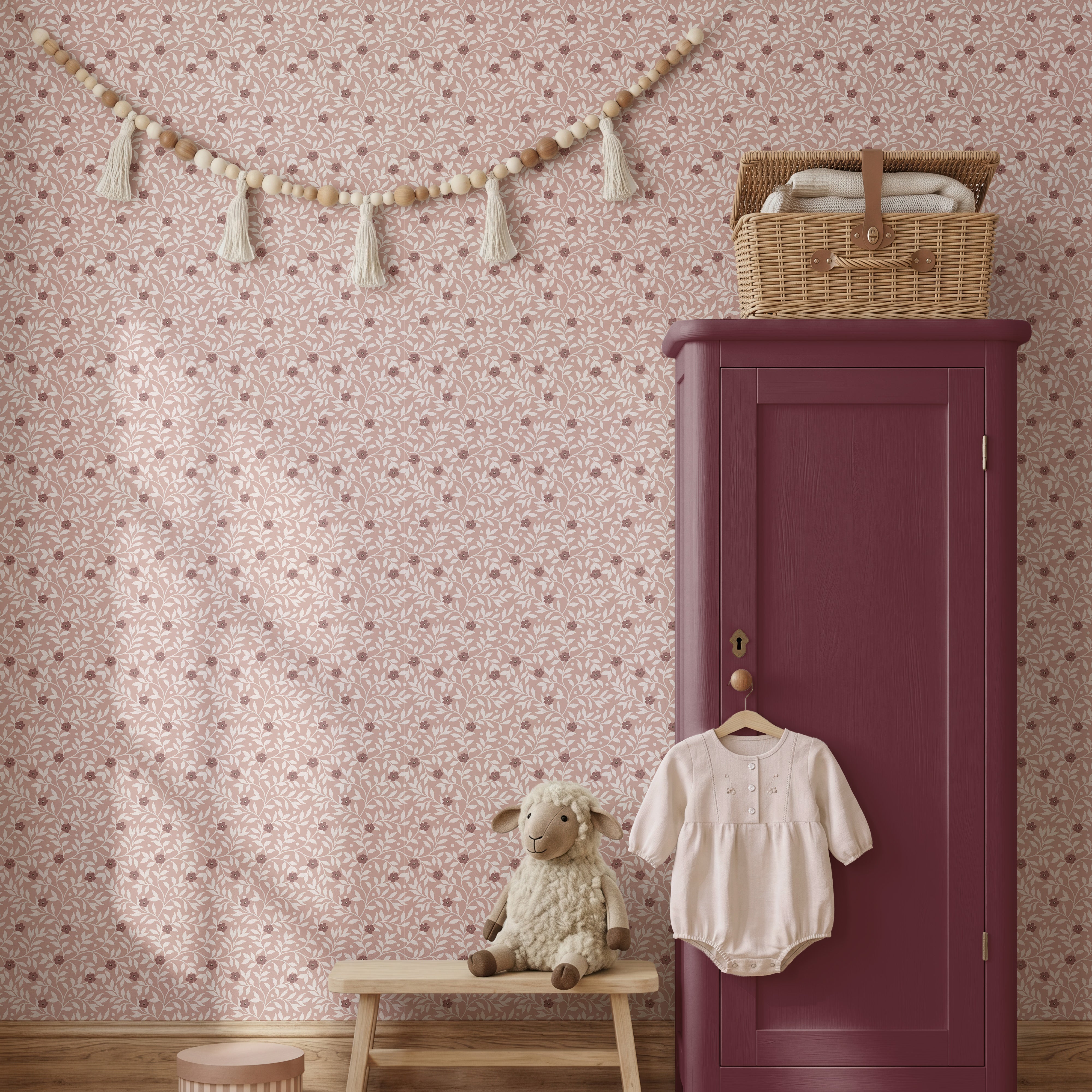 Behang Petite Blossom - blush