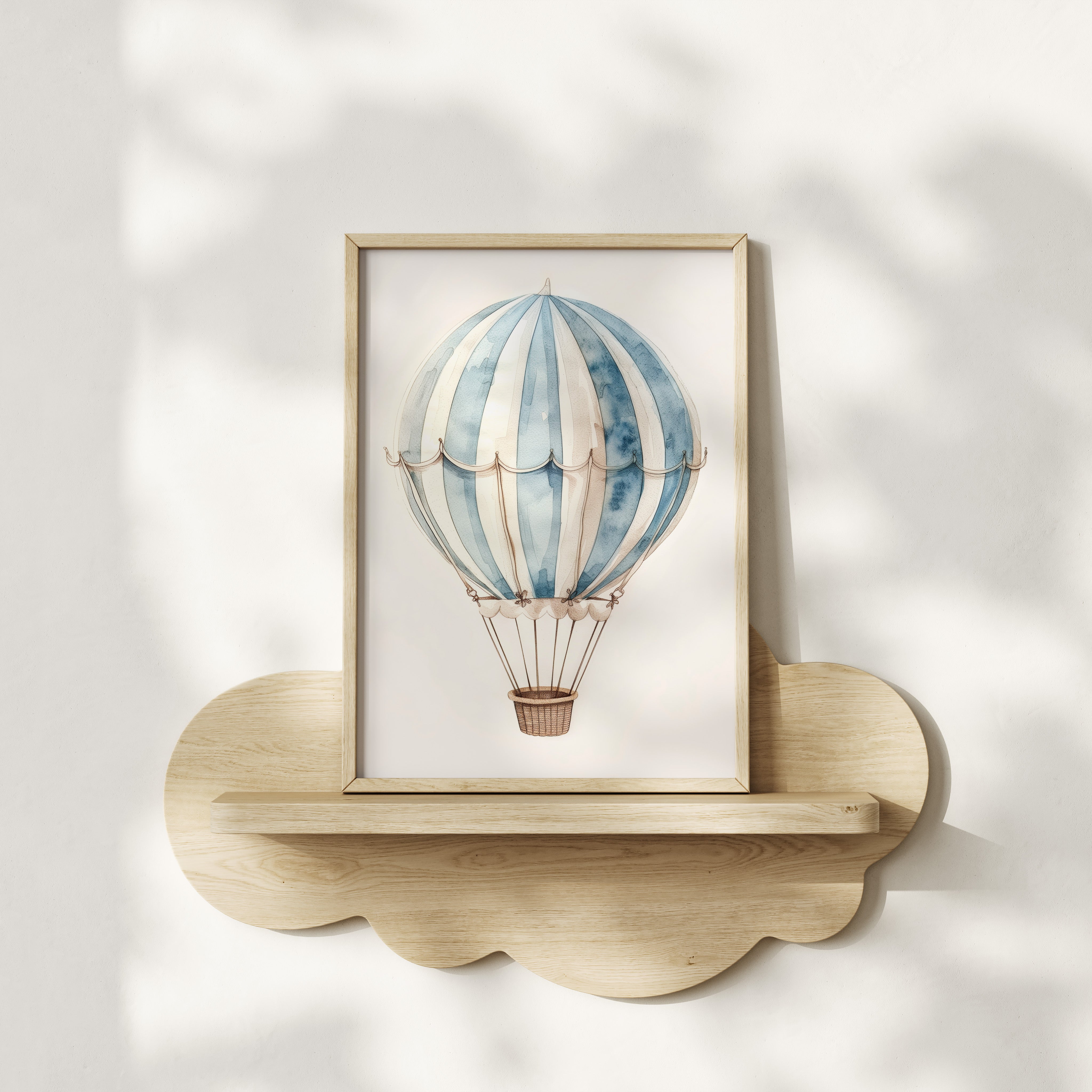 Children's room print - Vintage hot air balloon
