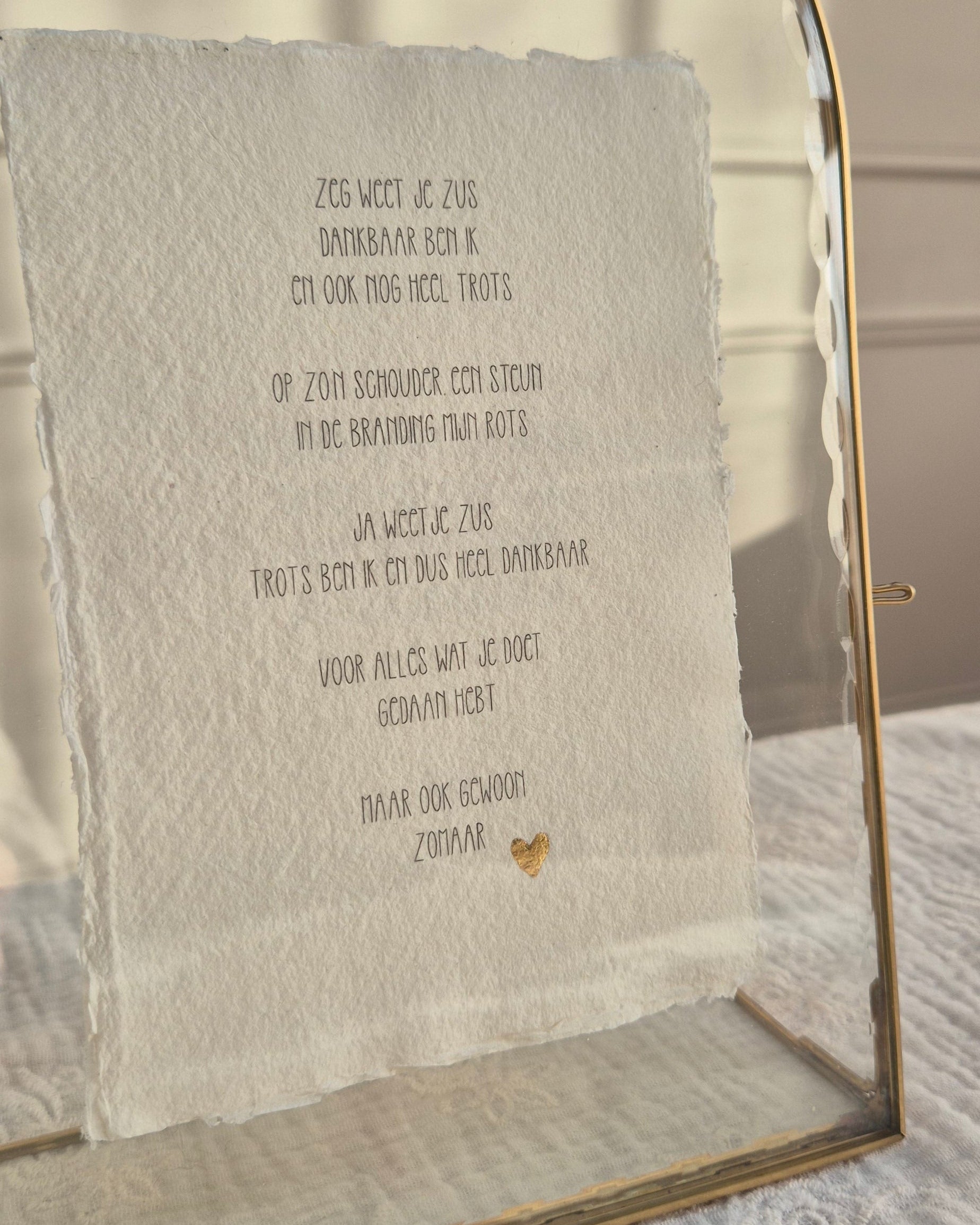 Gedichtje - Voor mijn lieve zus