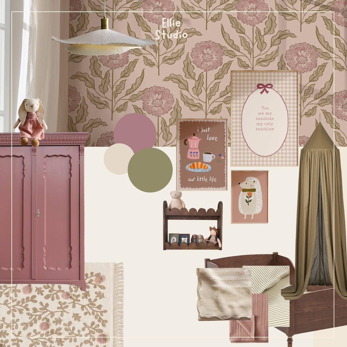 Kinderkamer inspiratie: een warme meisjeskamer met een vleugje nostalgie