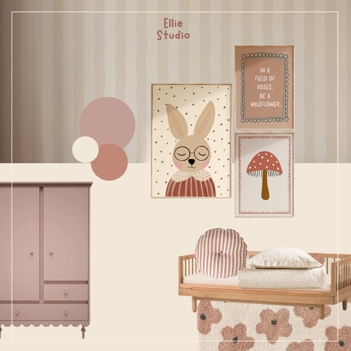 Kinderkamer inspiratie: Een speelse en zachte meisjeskamer vol warmte