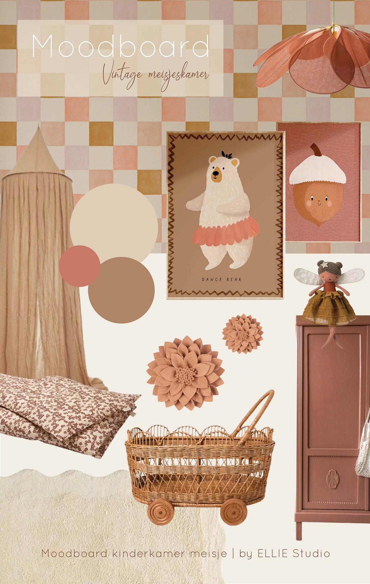 Kinderkamer inspiratie: een warme vintage meisjeskamer vol zachtheid en charme