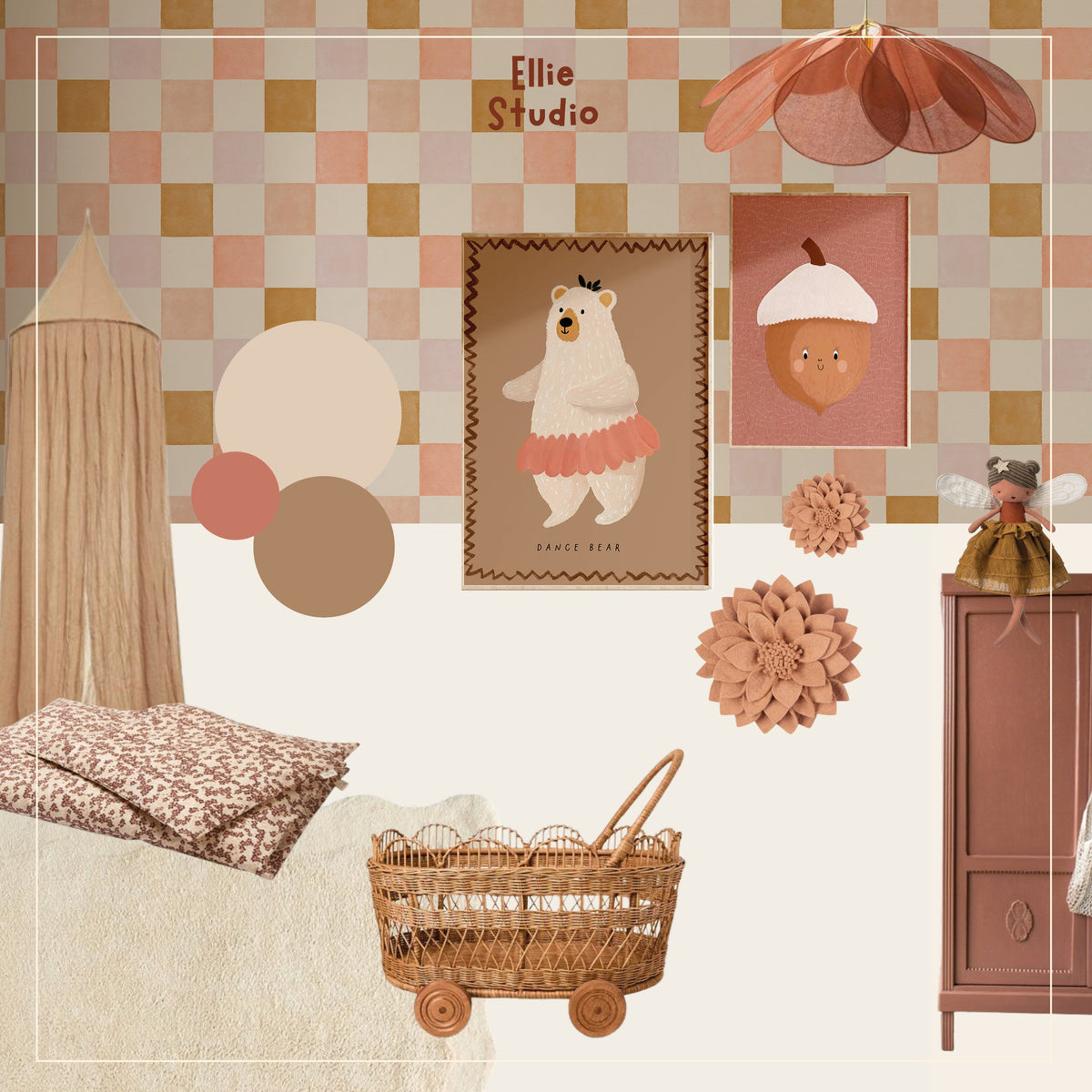 Kinderkamer inspiratie: een warme vintage meisjeskamer vol zachtheid en charme
